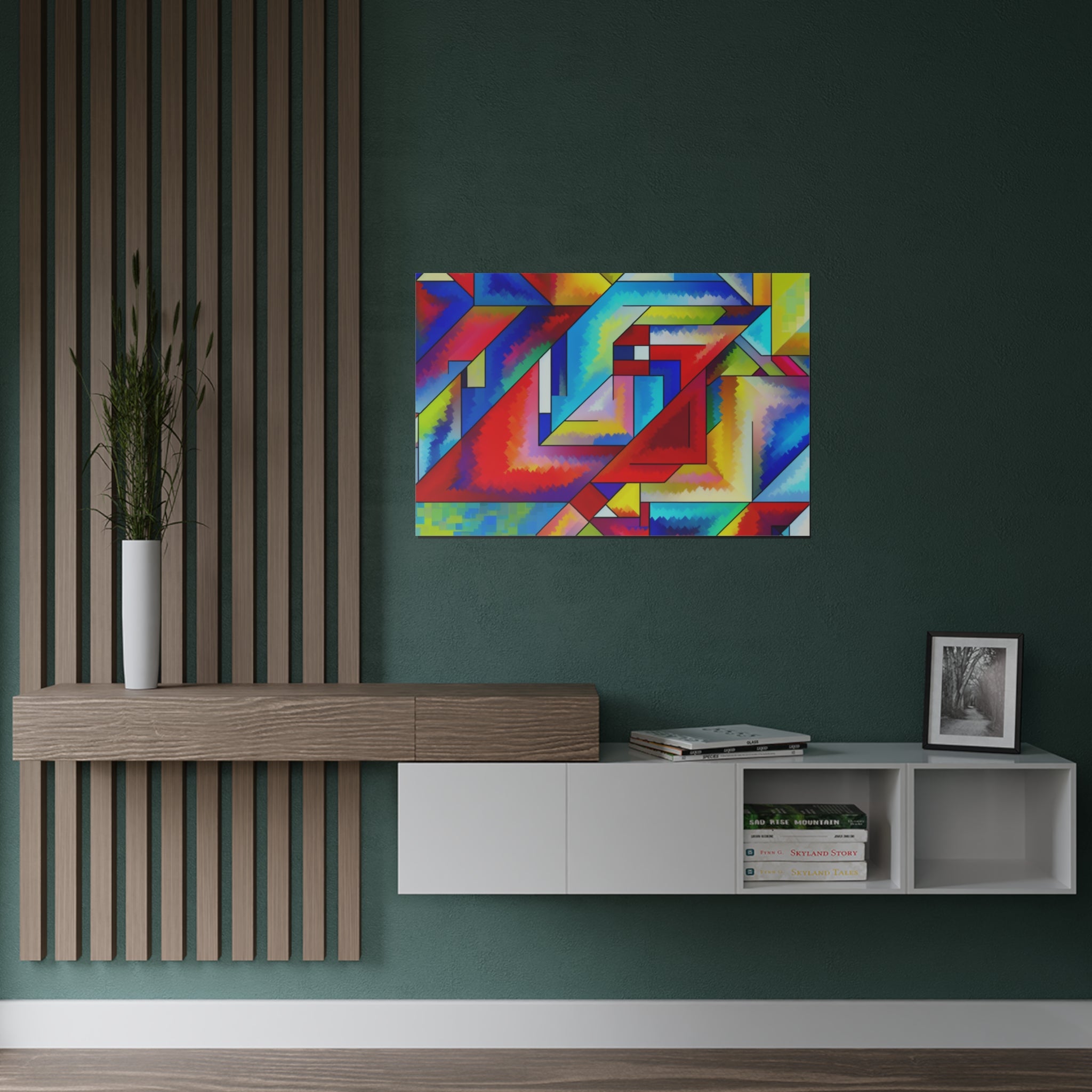 Energetic Harmony in Shapes | Satin Print