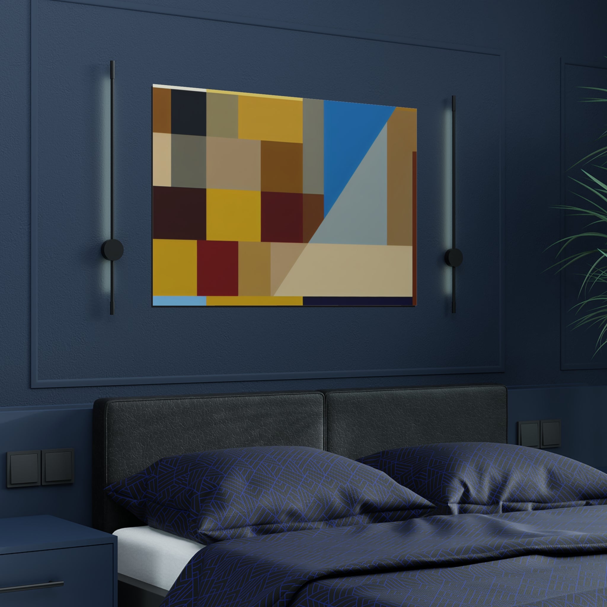 Colorful Geometric Symphony | Satin Print