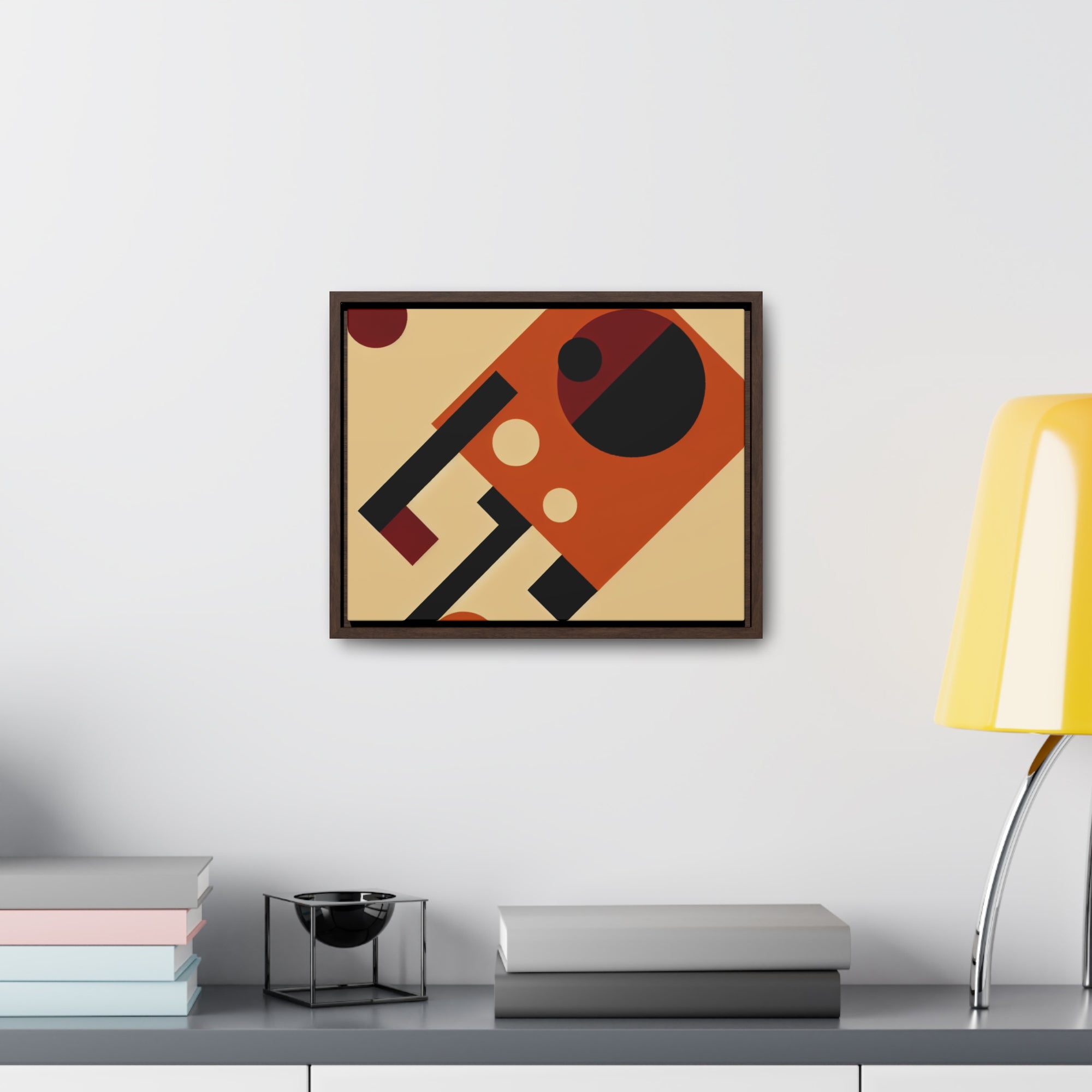 Fiery Harmony of Shapes | Framed Canvas