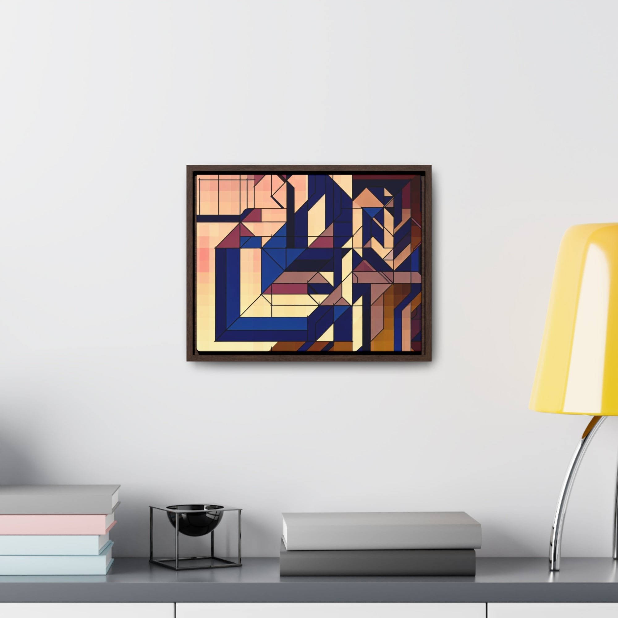 Fluid Geometry and Harmony | Framed Canvas