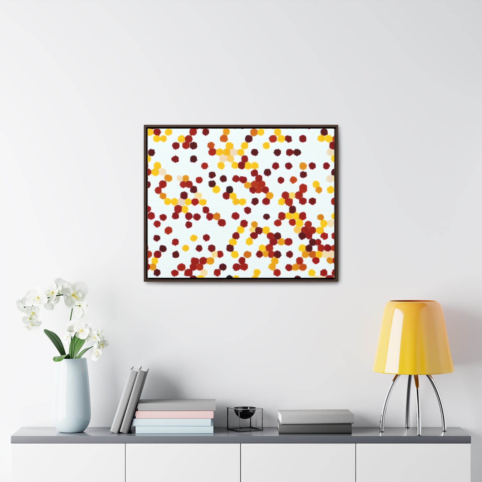 Ebullient Dots of Harmony | Framed Canvas