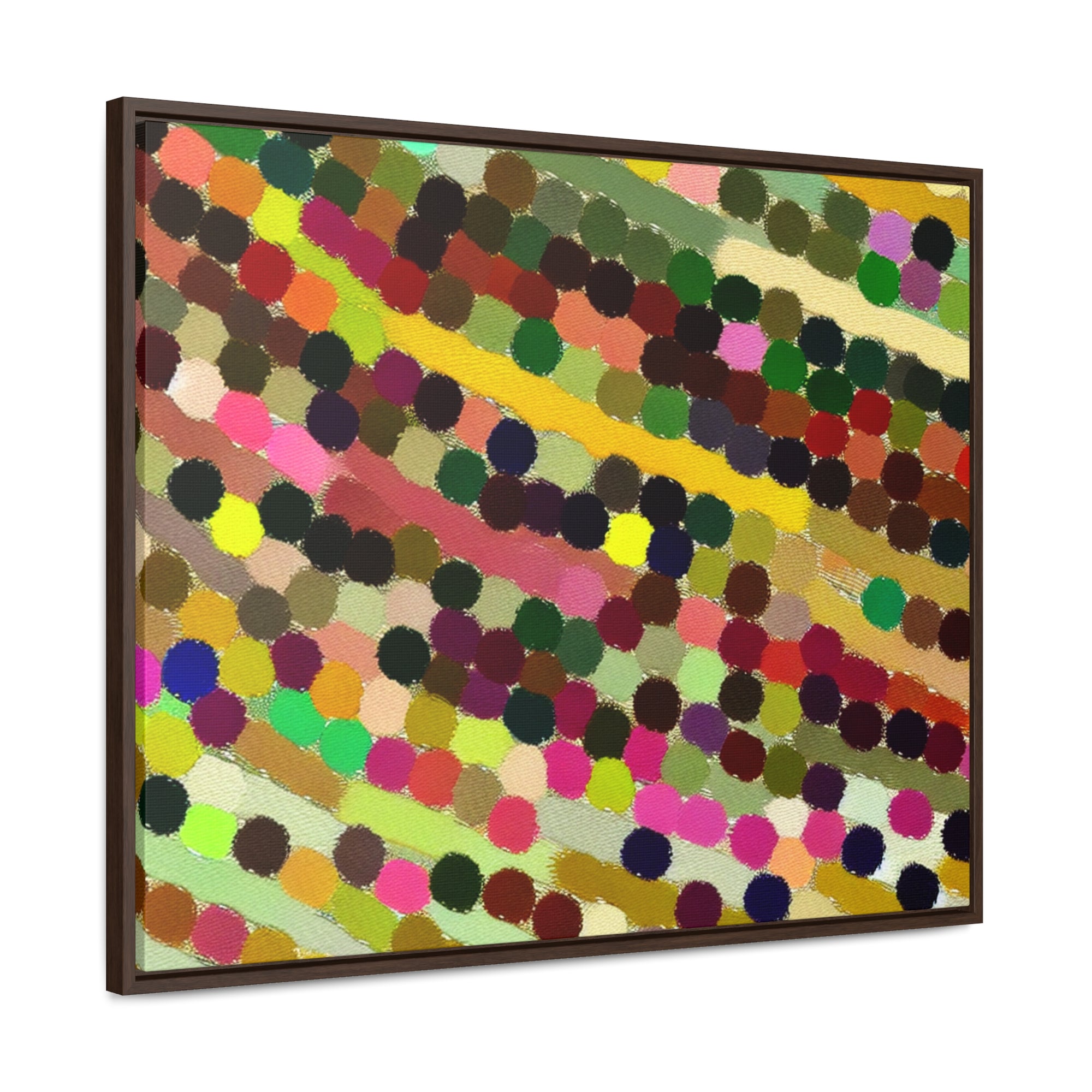 Ebullient Dot Symphony | Framed Canvas