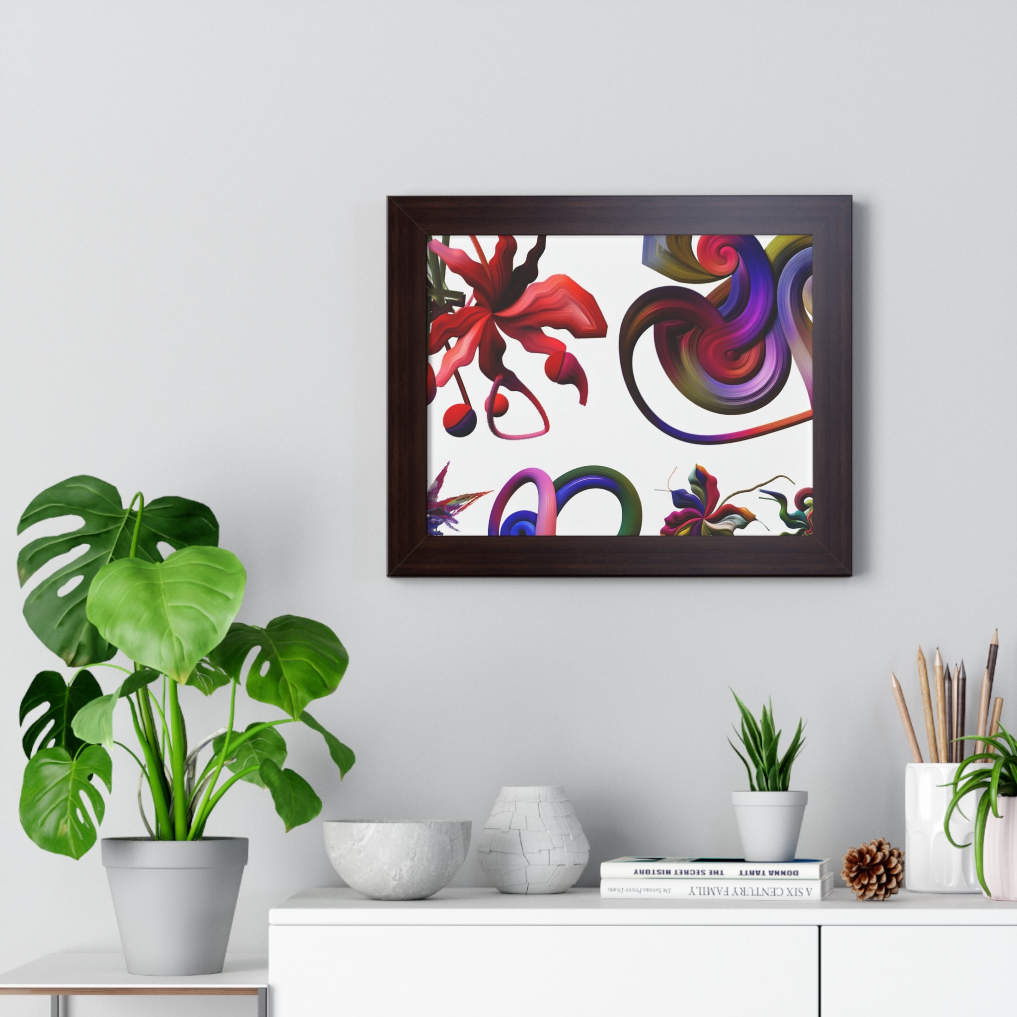 Botanical Whirl and Bloom | Framed Print