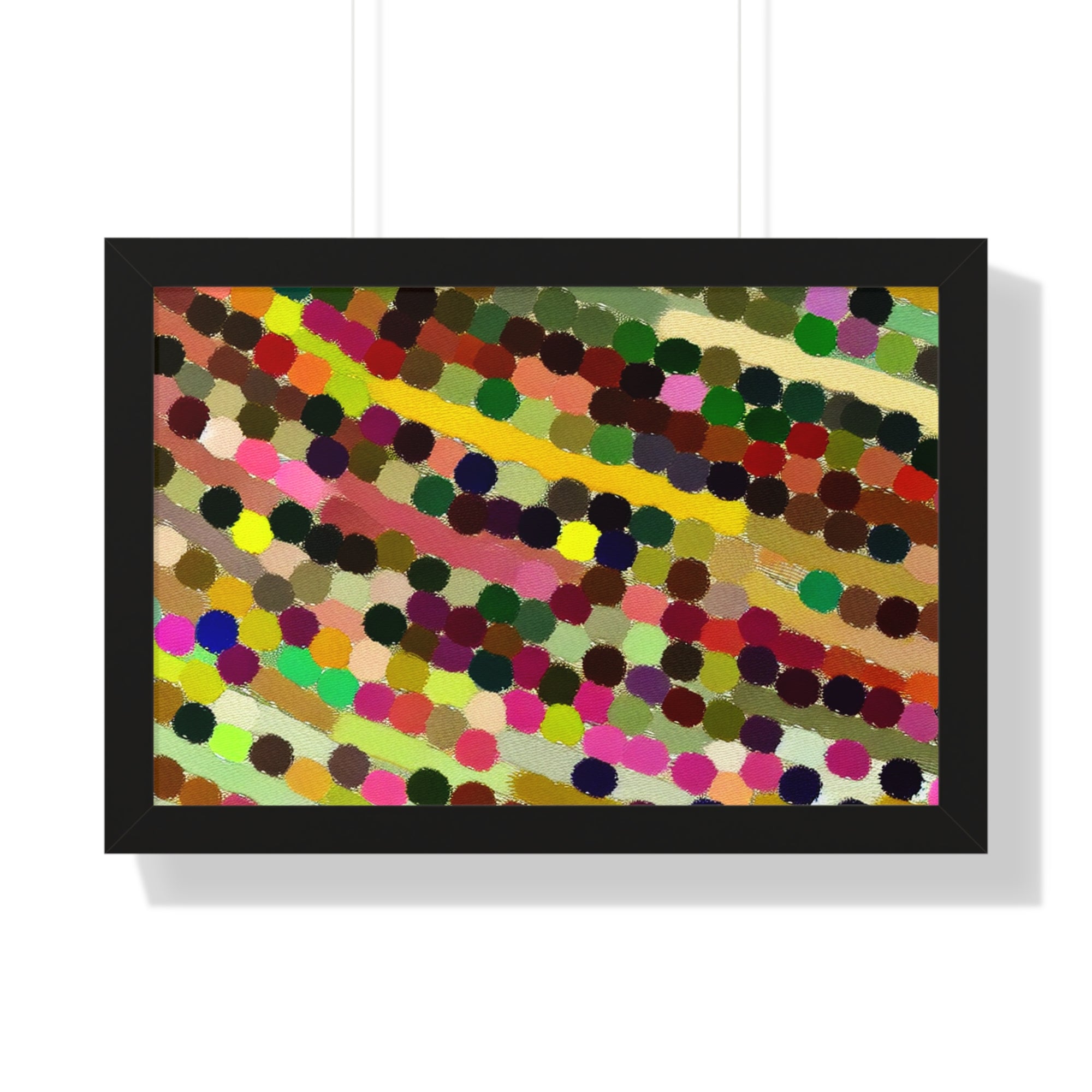 Ebullient Dot Symphony | Framed Print