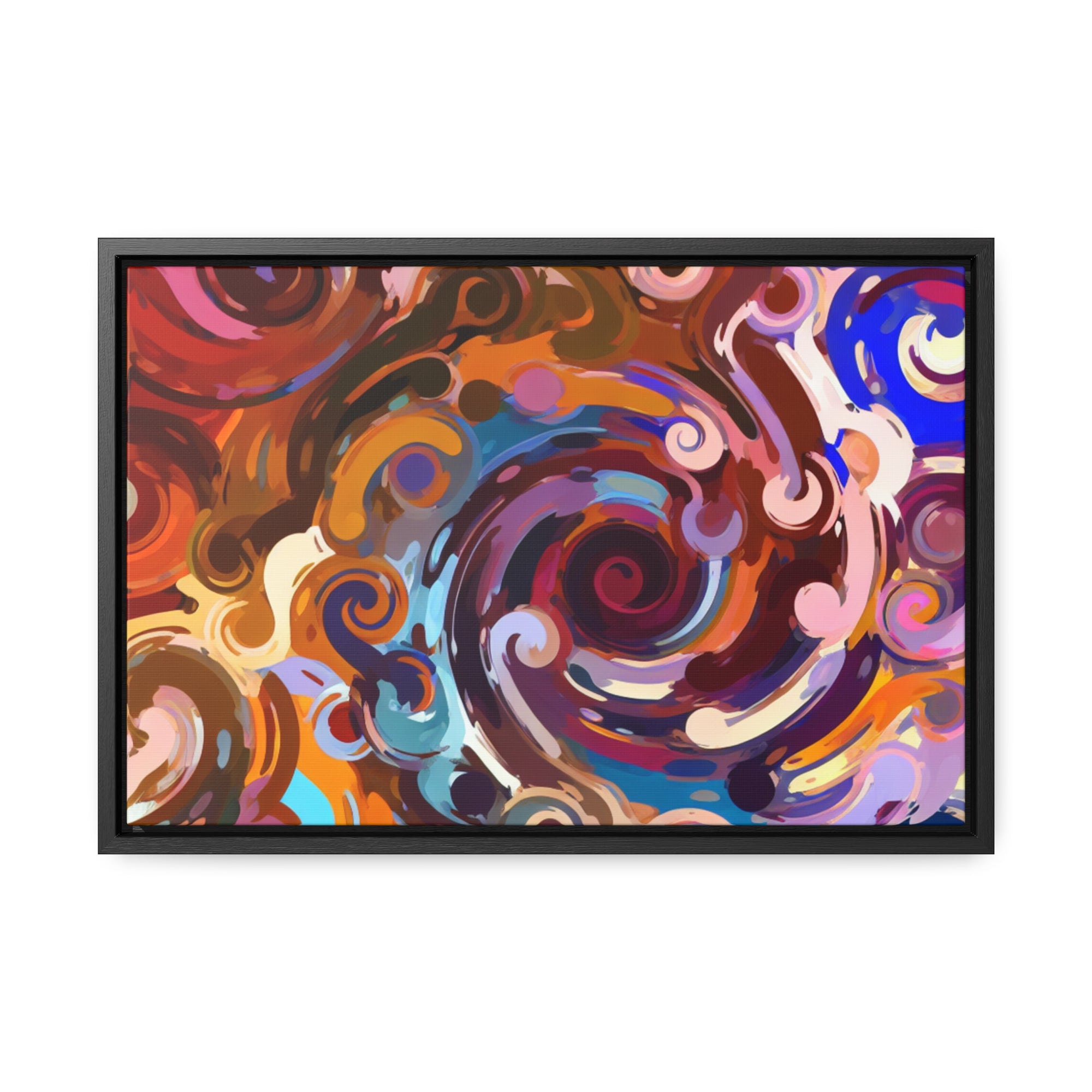 Elysian Whirls and Splashes | Framed Canvas