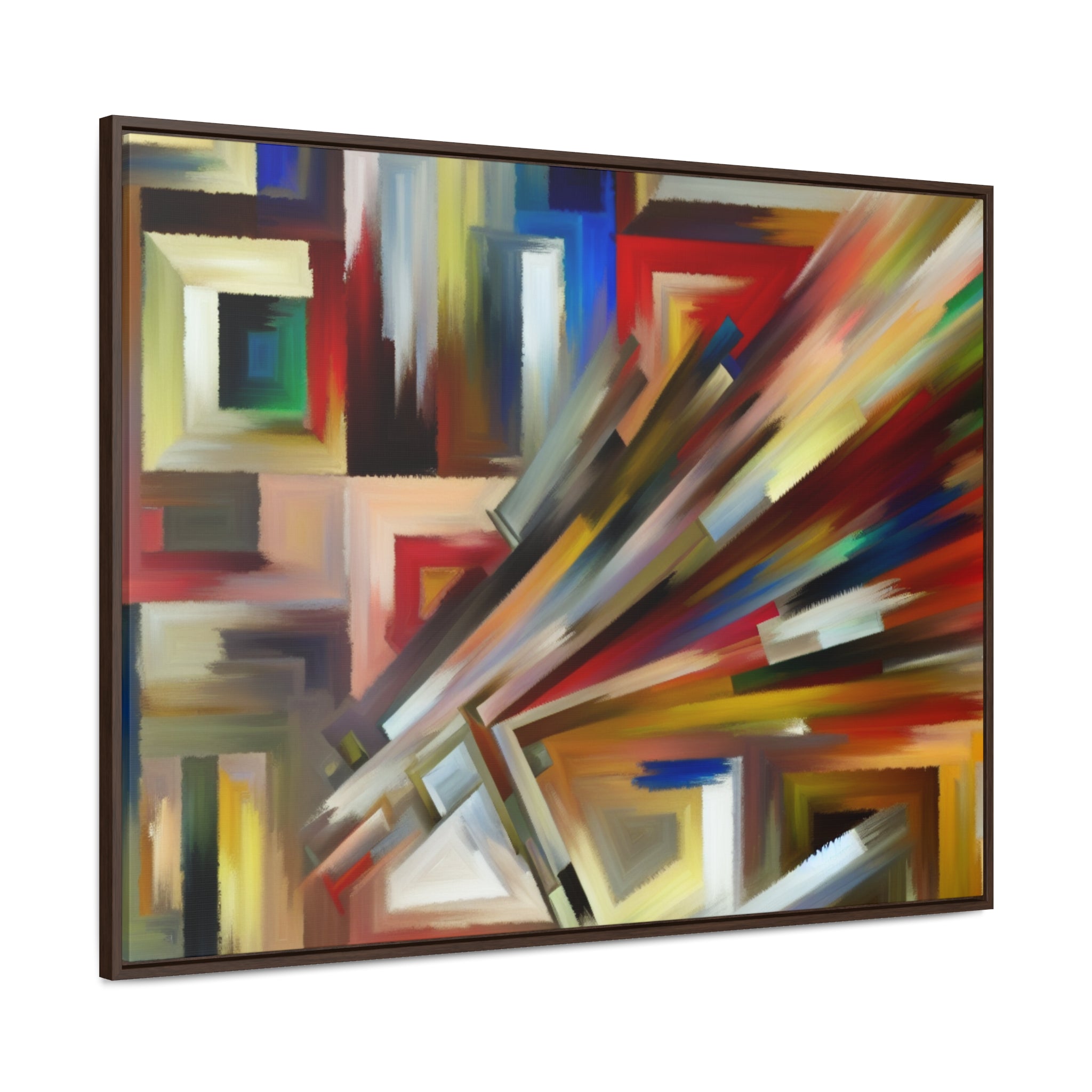 Urban Velocity and Chaos | Framed Canvas