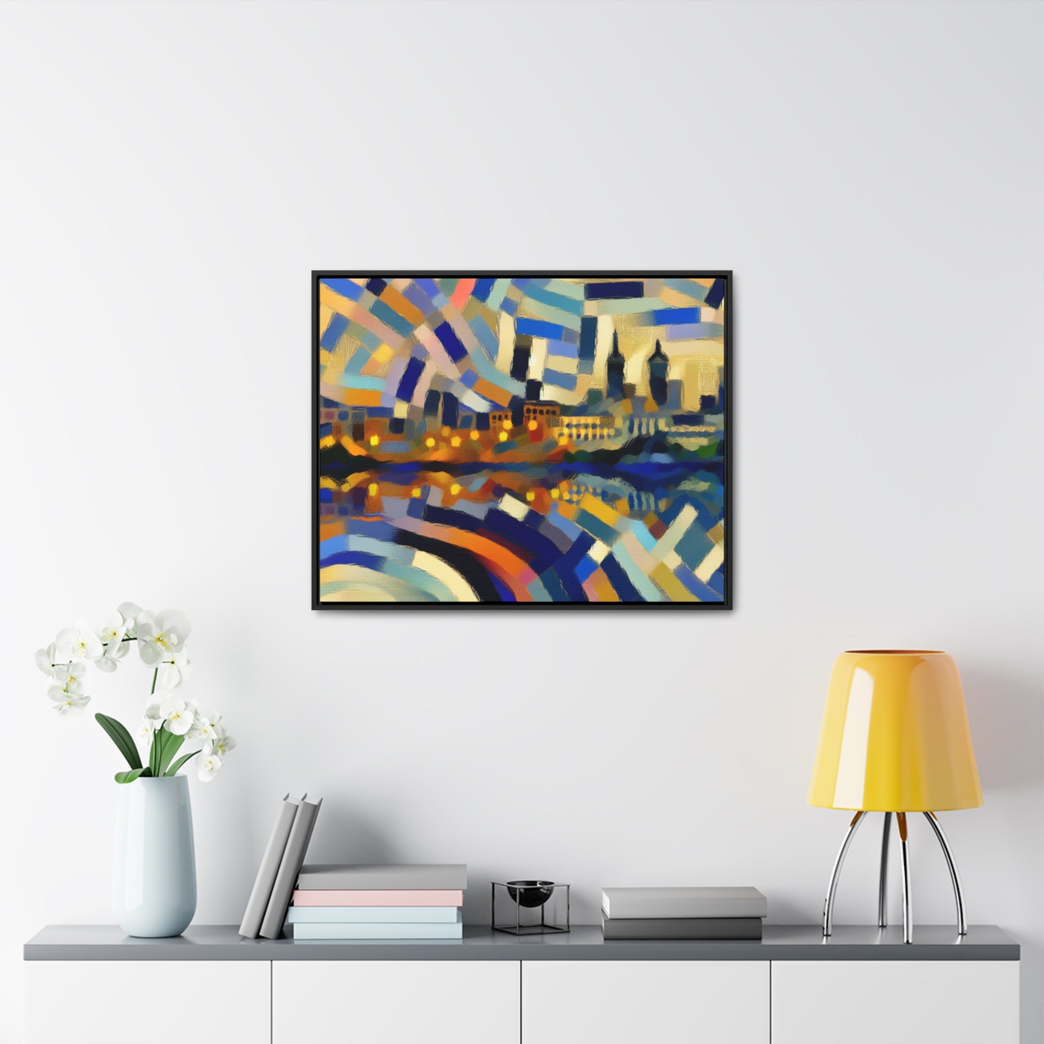 Urban Mirage and Flow | Framed Canvas