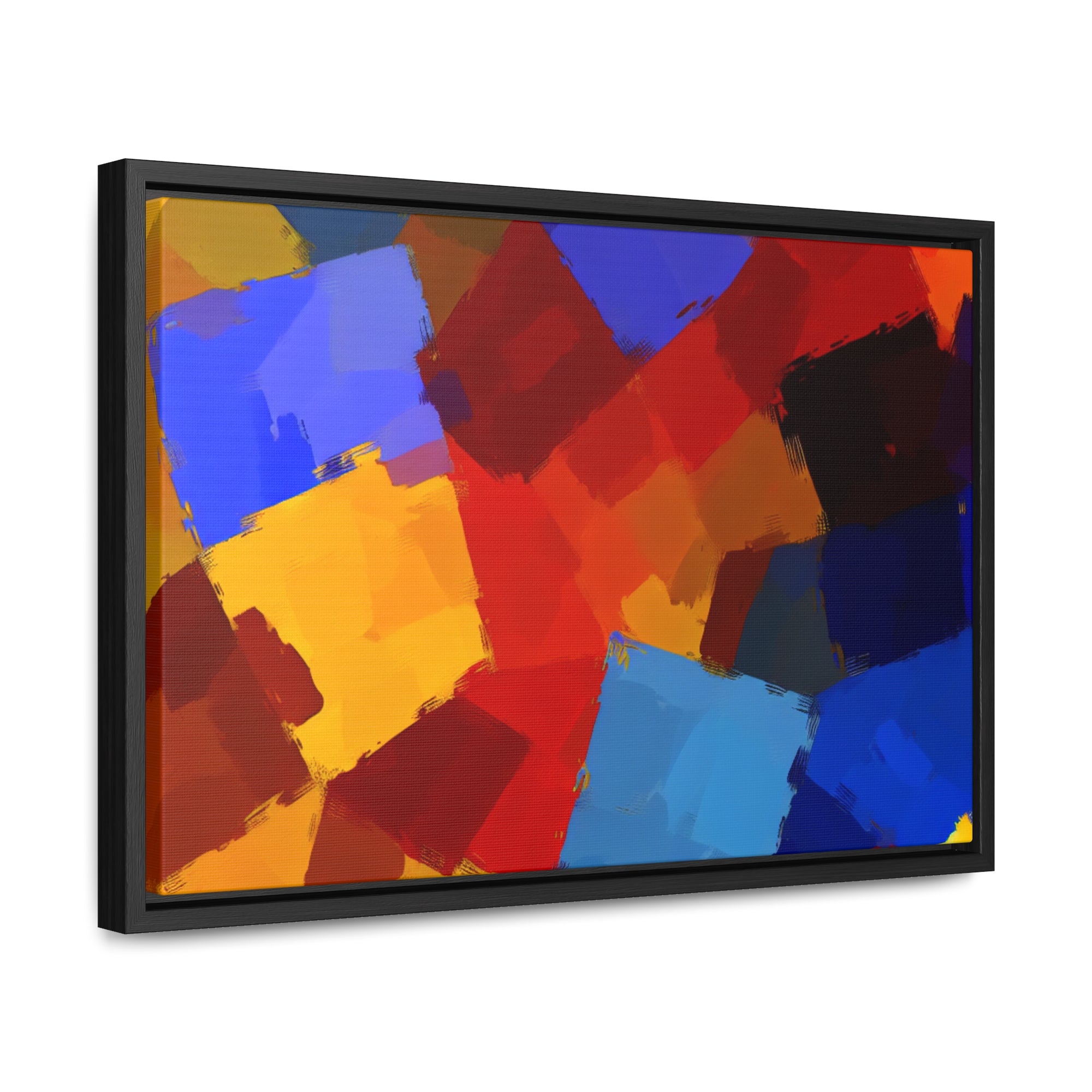 Prismatic Whirl and Flow | Framed Canvas