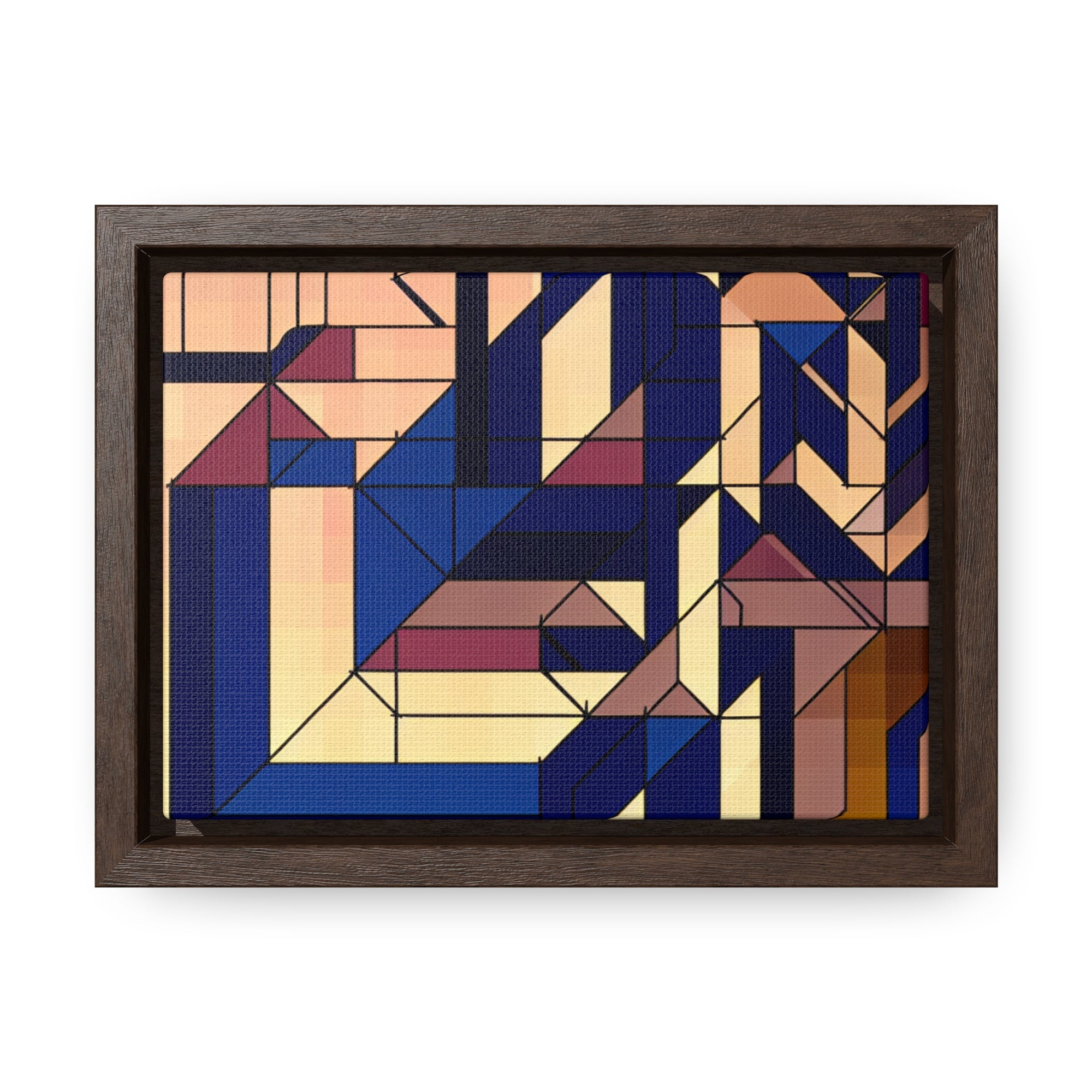 Fluid Geometry and Harmony | Framed Canvas