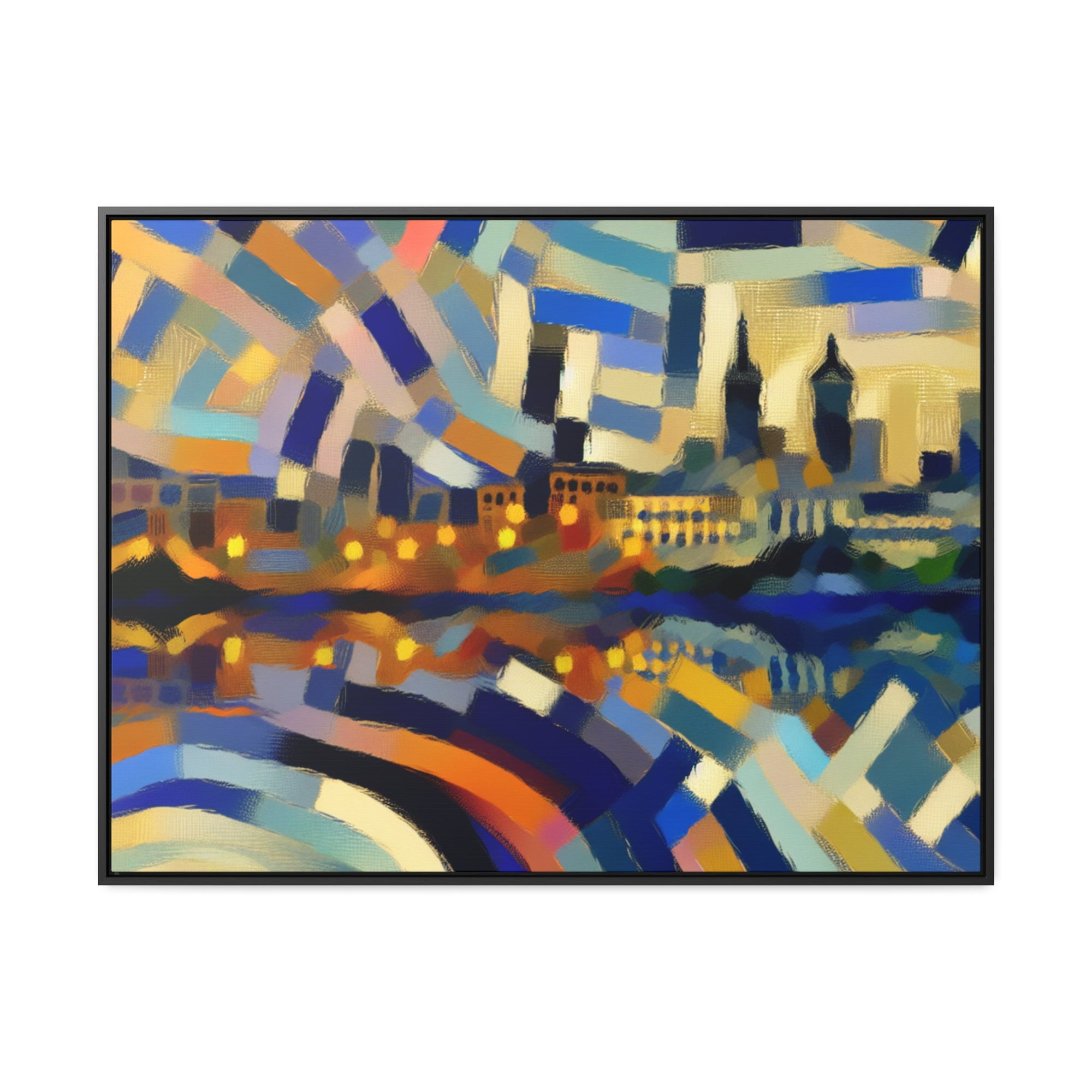 Urban Mirage and Flow | Framed Canvas