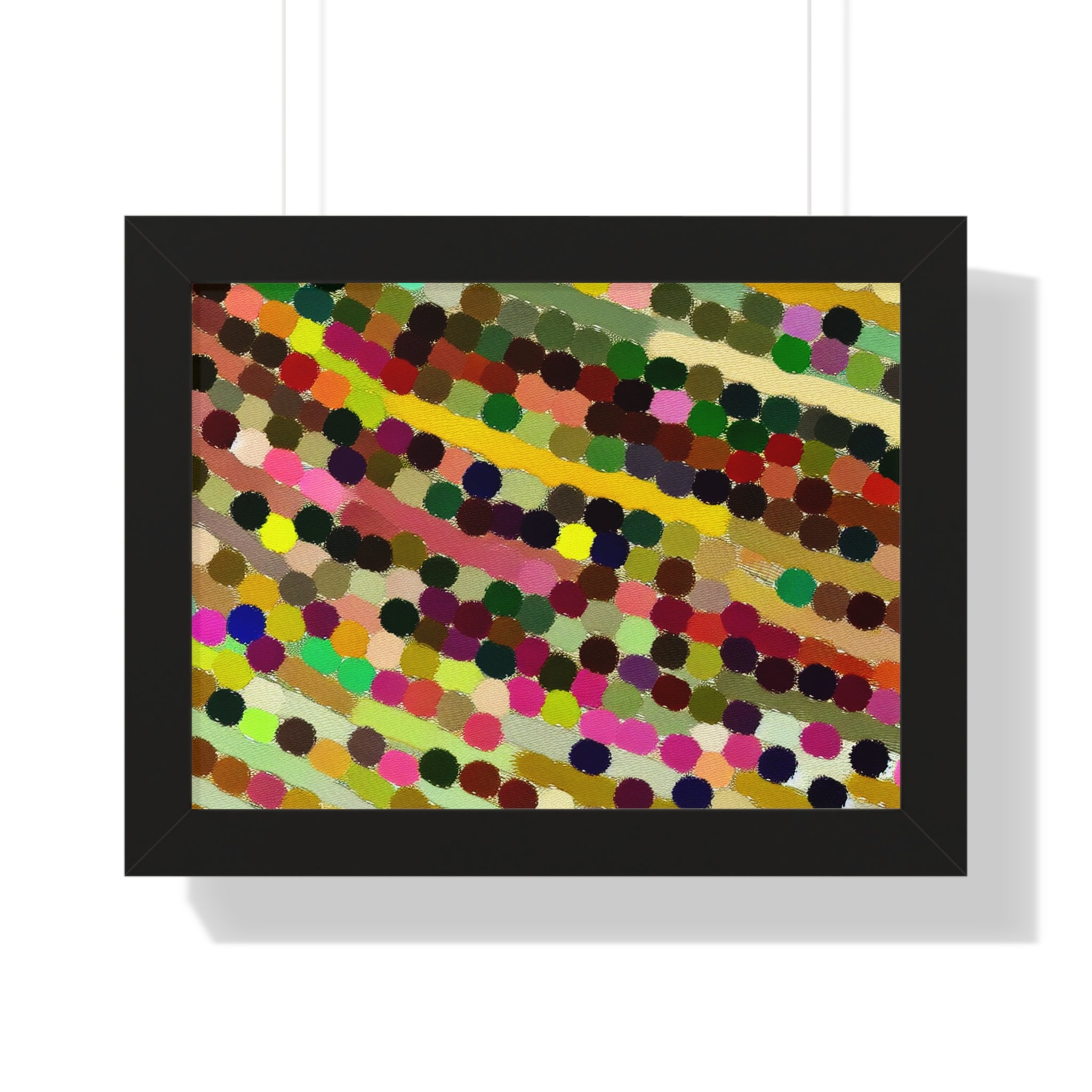 Ebullient Dot Symphony | Framed Print