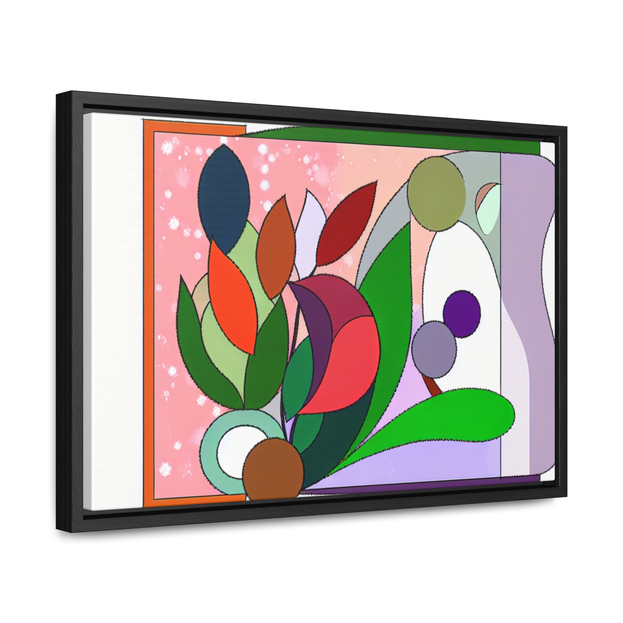 Verdant Whispers and Blooms | Framed Canvas