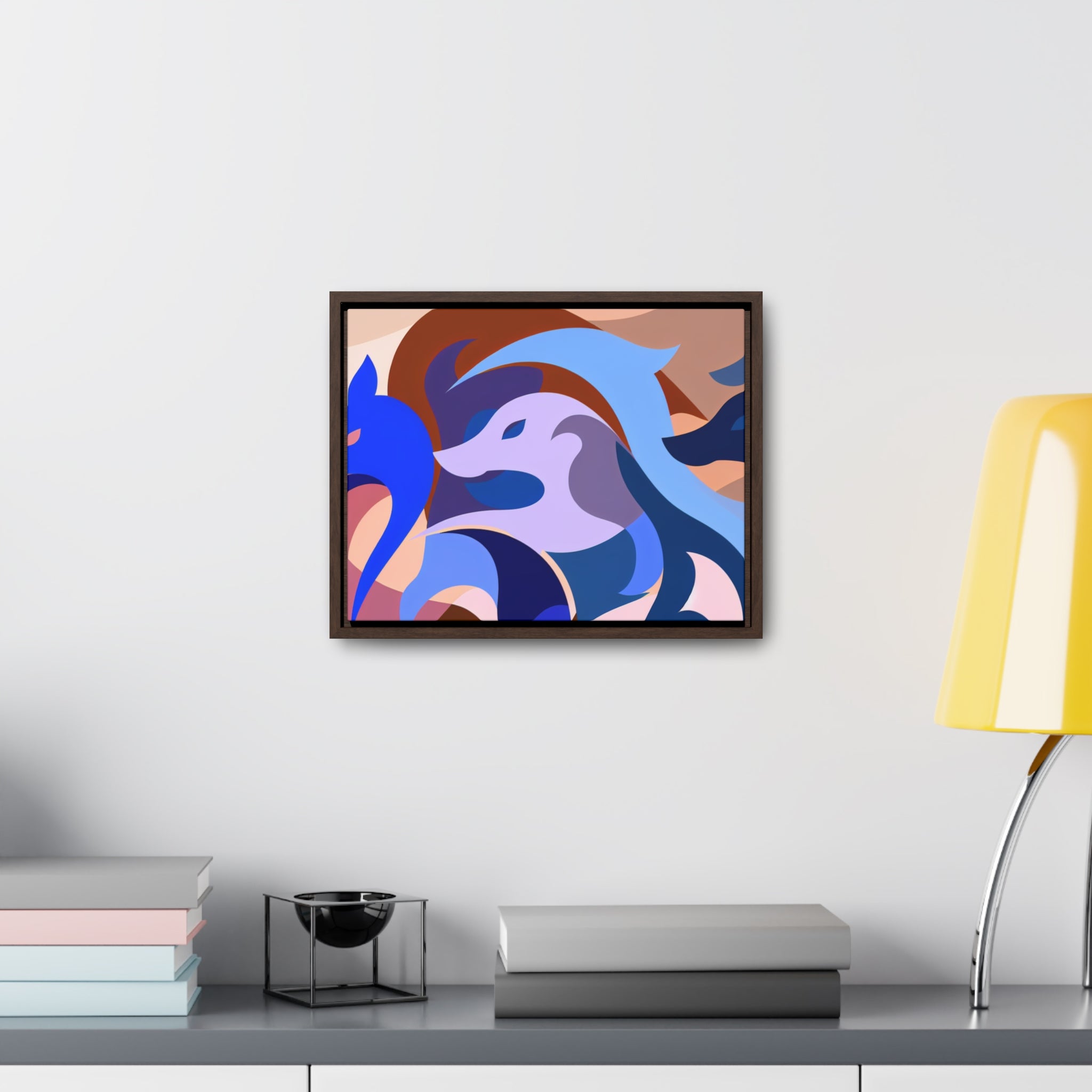 Foxes in Fluidity | Framed Canvas