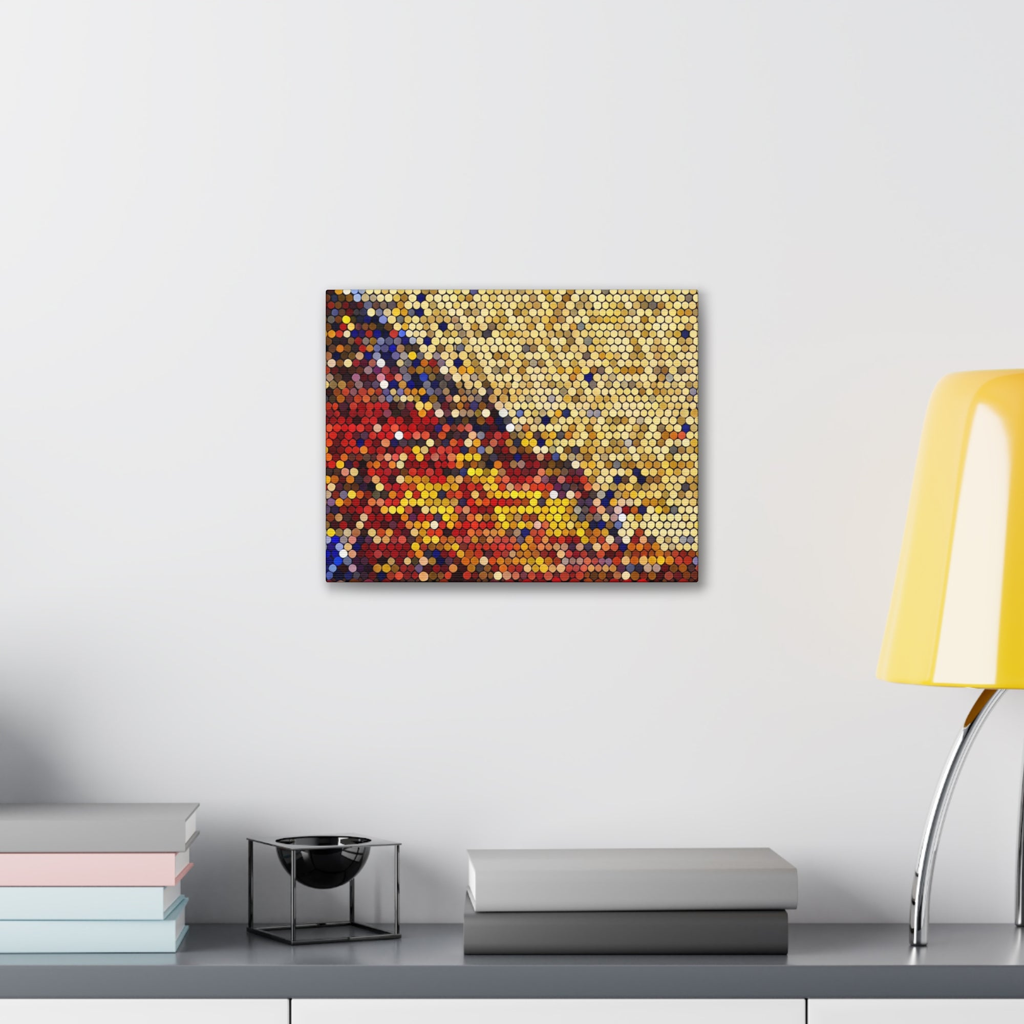 Hexagonal Warmth and Motion | Canvas