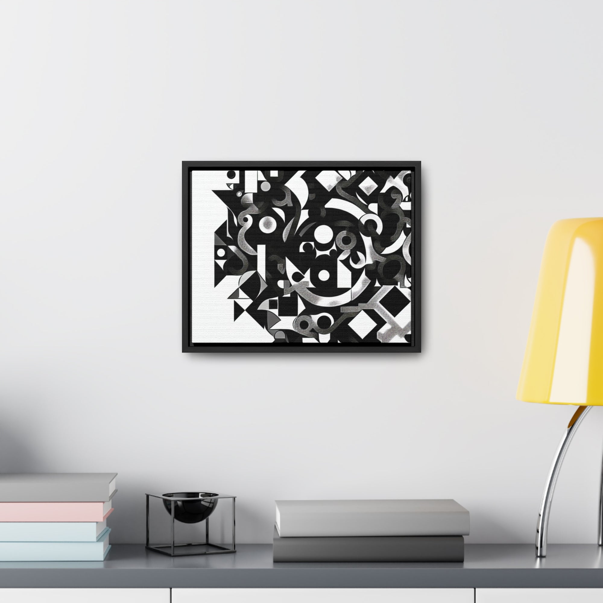 Eclipse of Contrast | Framed Canvas