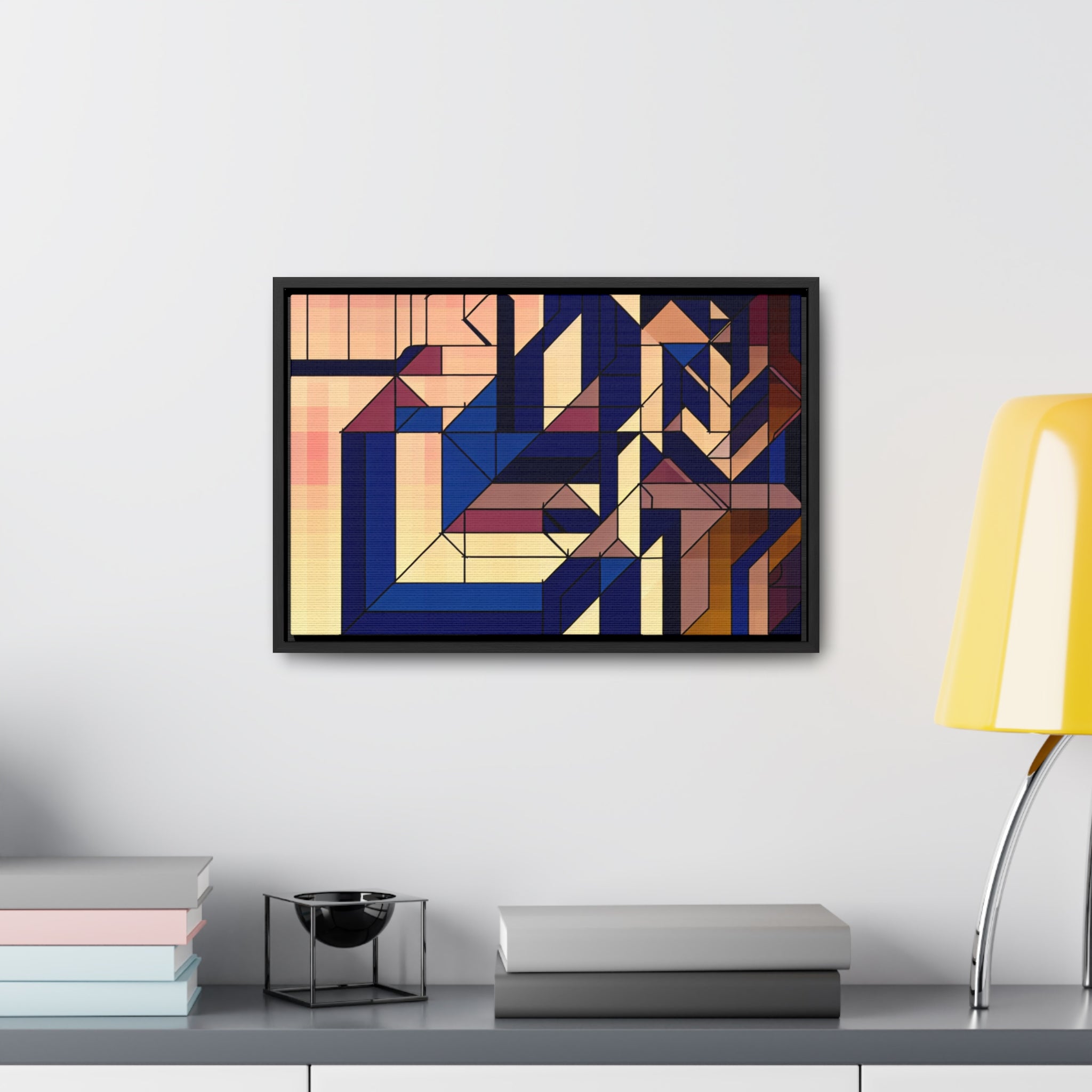 Fluid Geometry and Harmony | Framed Canvas