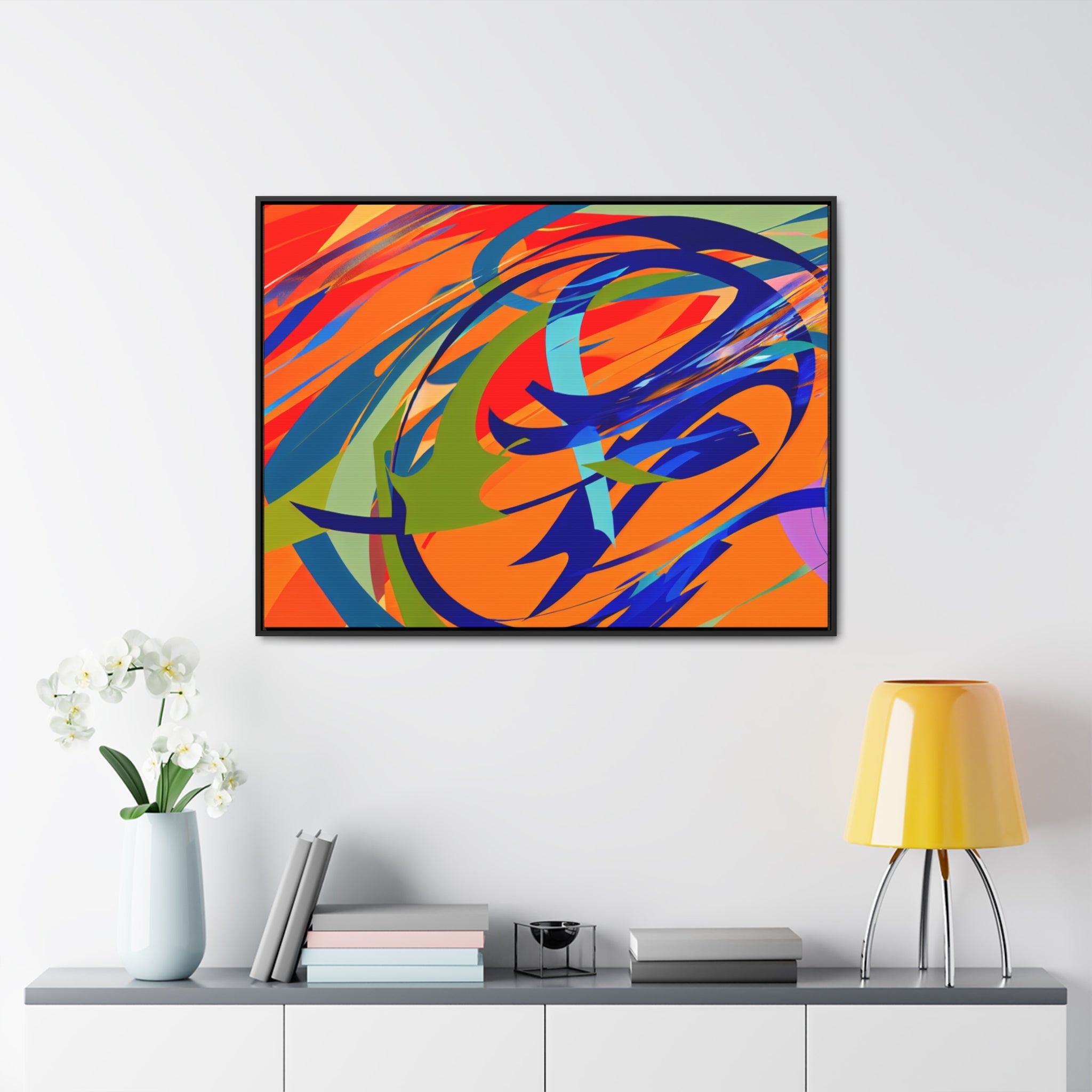 Chromatic Reverie and Motion | Framed Canvas