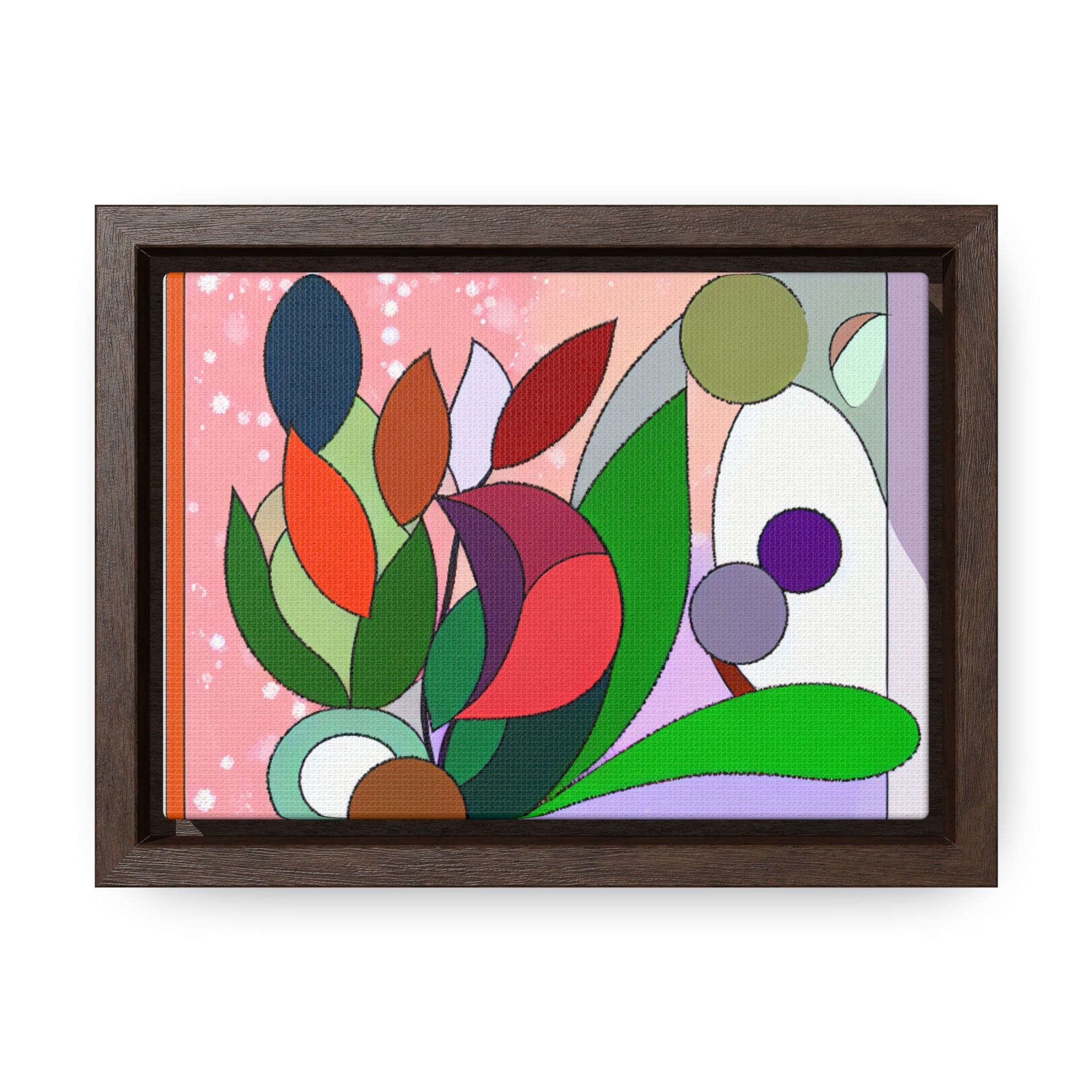 Verdant Whispers and Blooms | Framed Canvas