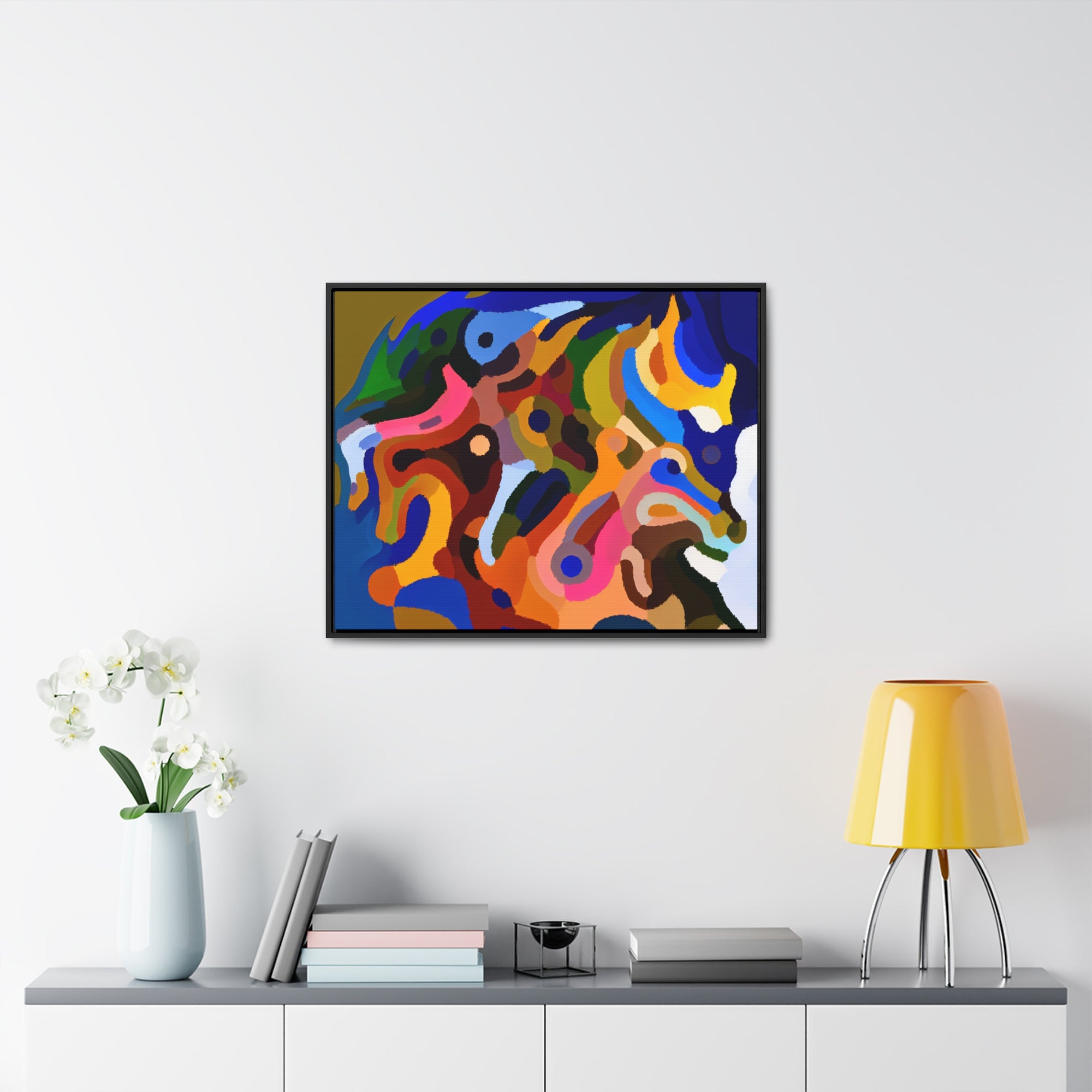 Primal Whispers of Motion | Framed Canvas