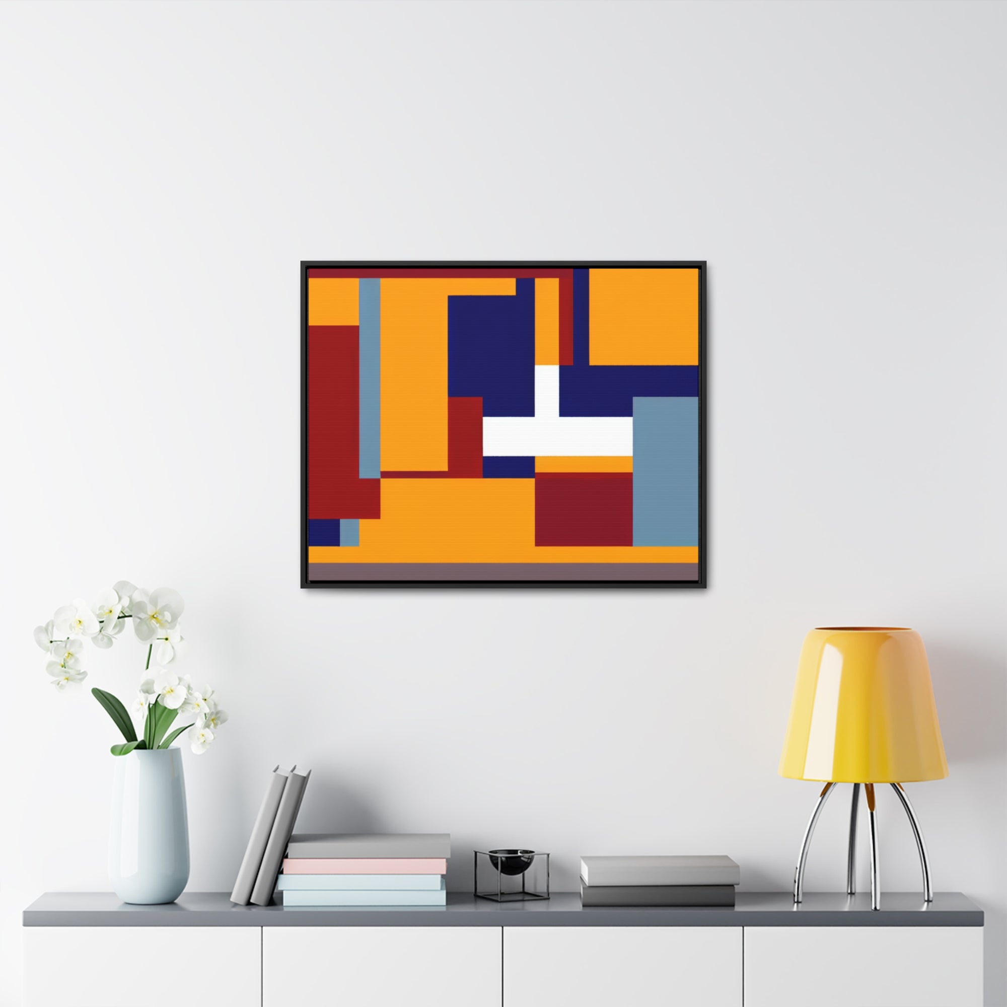 Harmony in Geometry | Framed Canvas