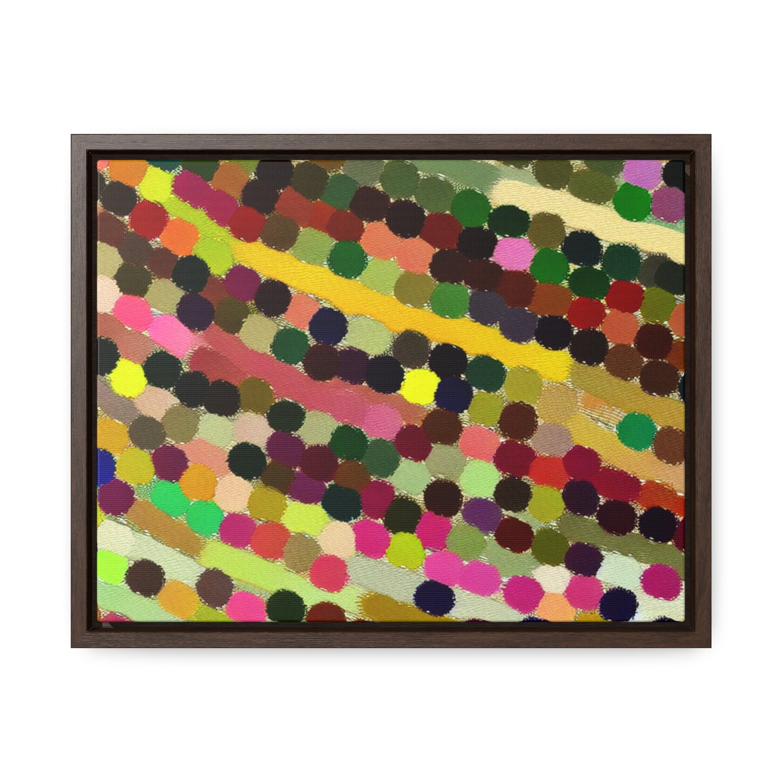 Ebullient Dot Symphony | Framed Canvas