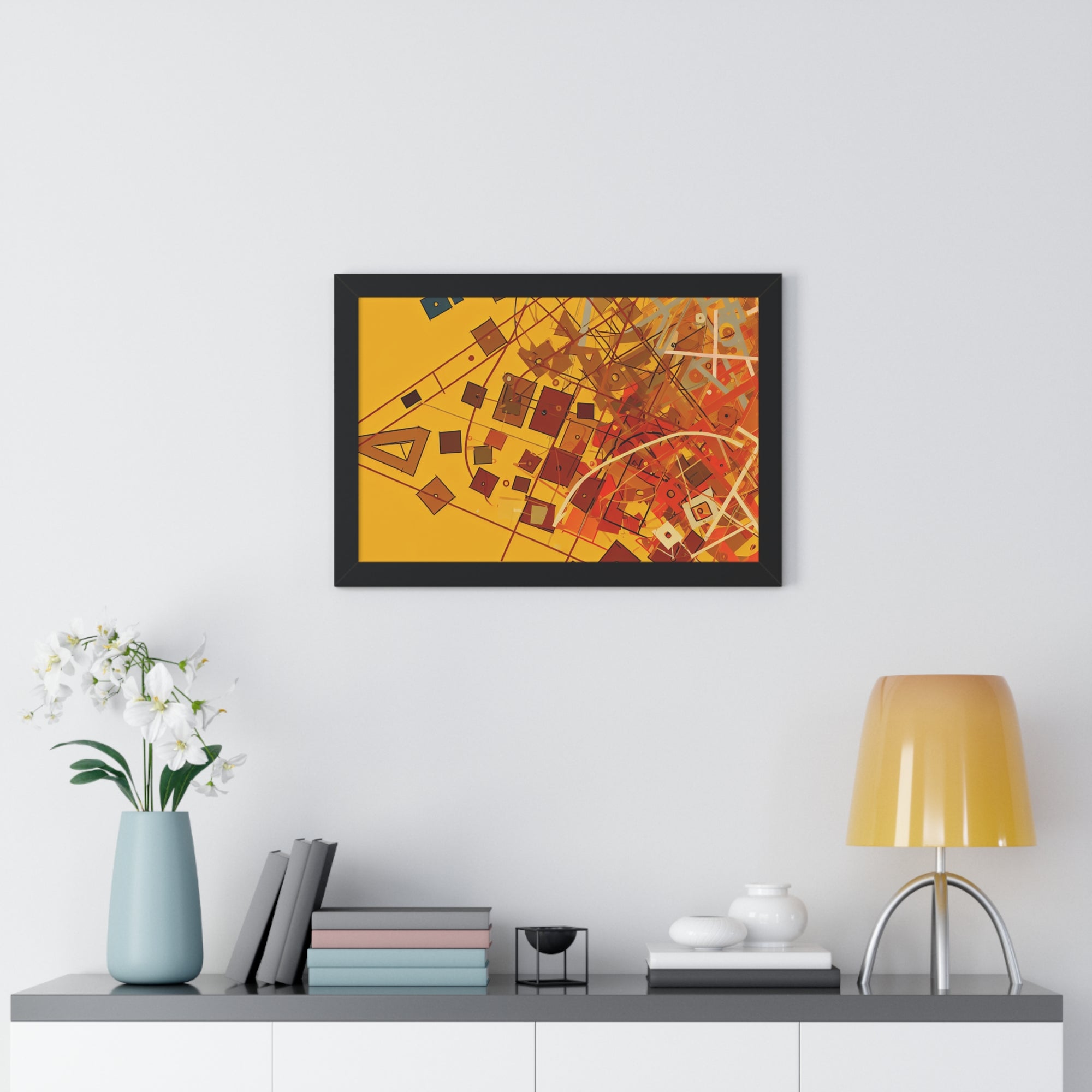 Vibrant Geometry Dance | Framed Print