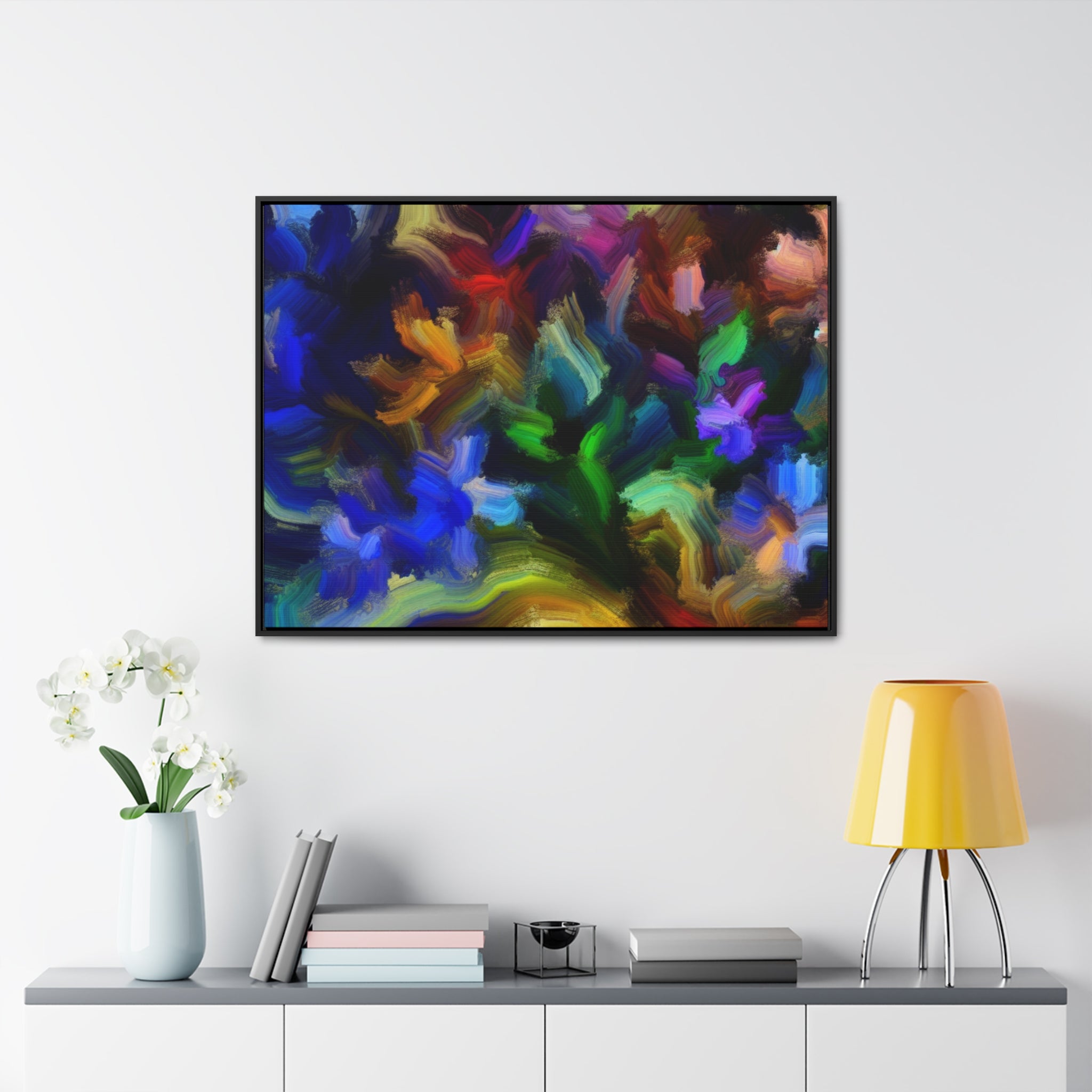 Vibrant Whispers of Flora | Framed Canvas