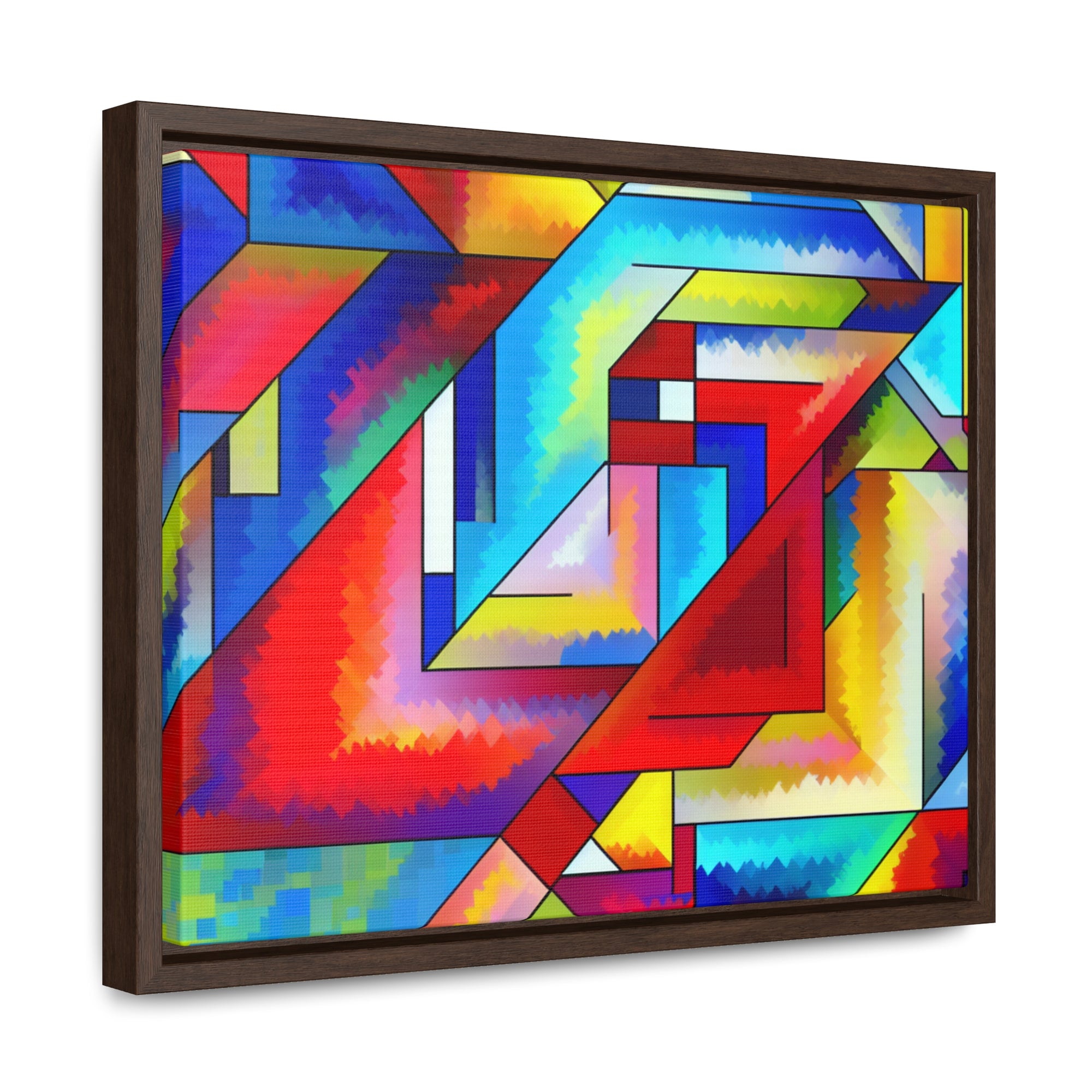 Energetic Harmony in Shapes | Framed Canvas