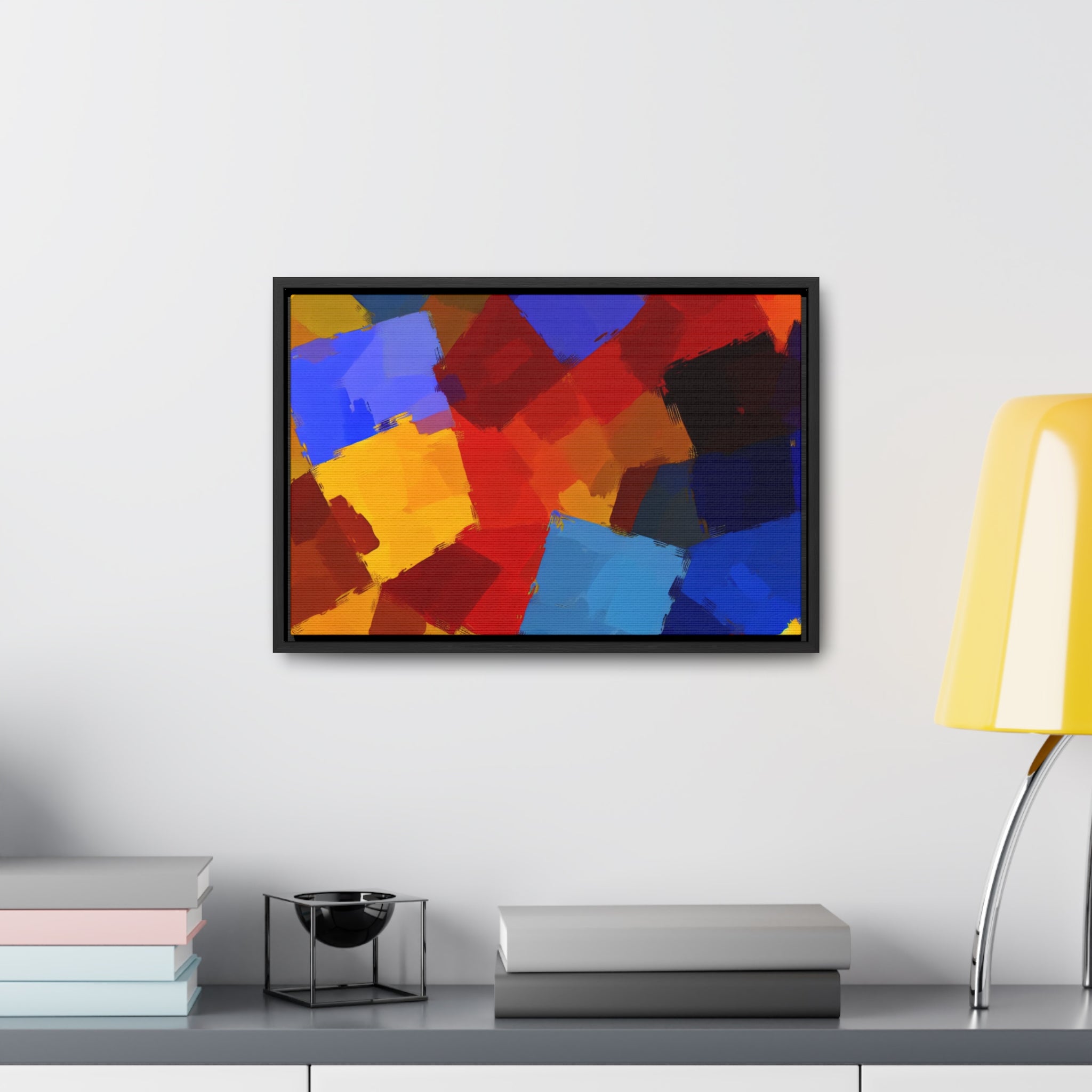 Prismatic Whirl and Flow | Framed Canvas