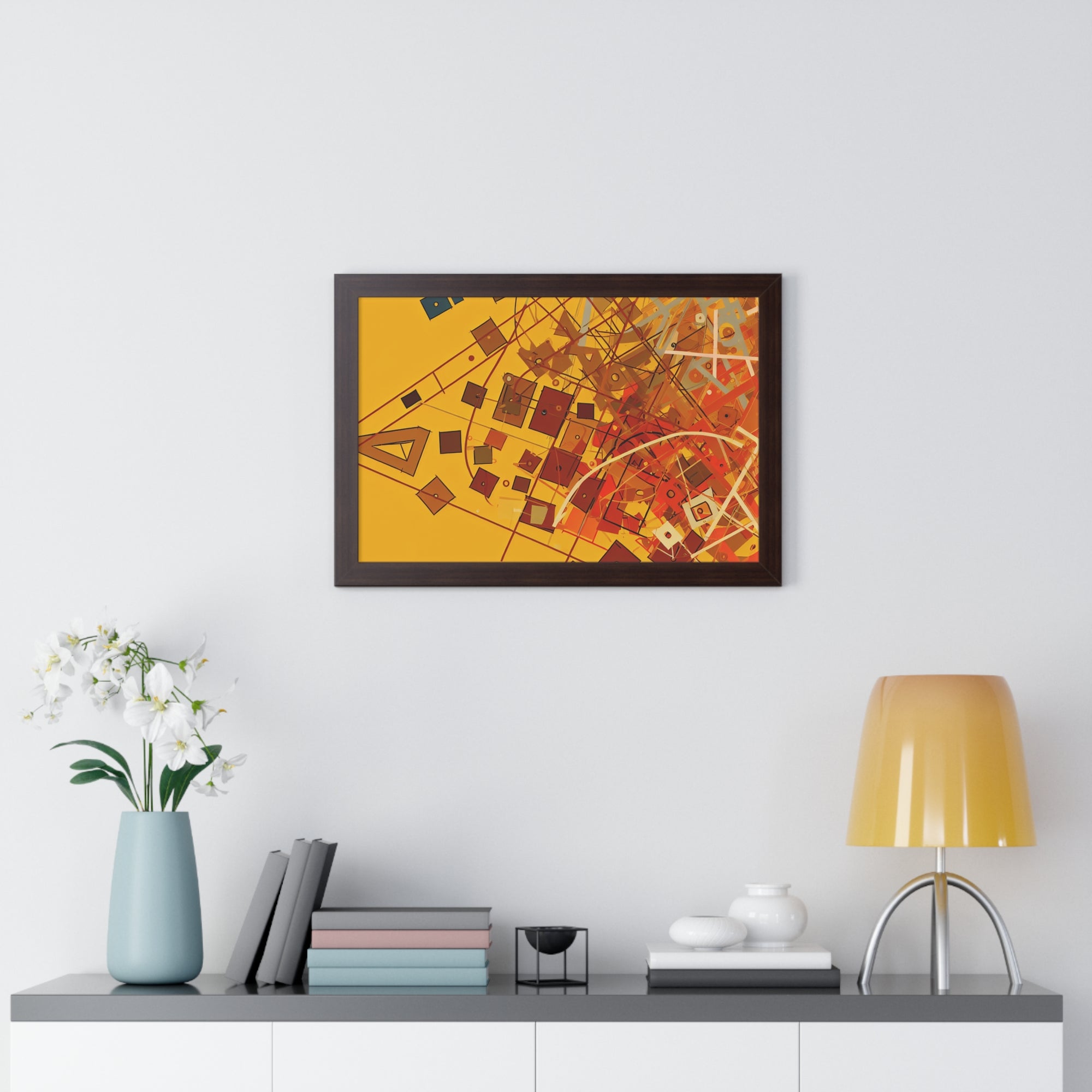 Vibrant Geometry Dance | Framed Print