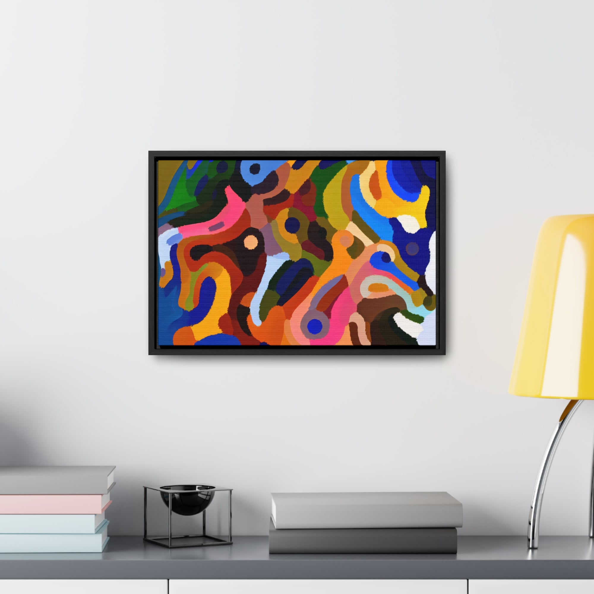 Primal Whispers of Motion | Framed Canvas