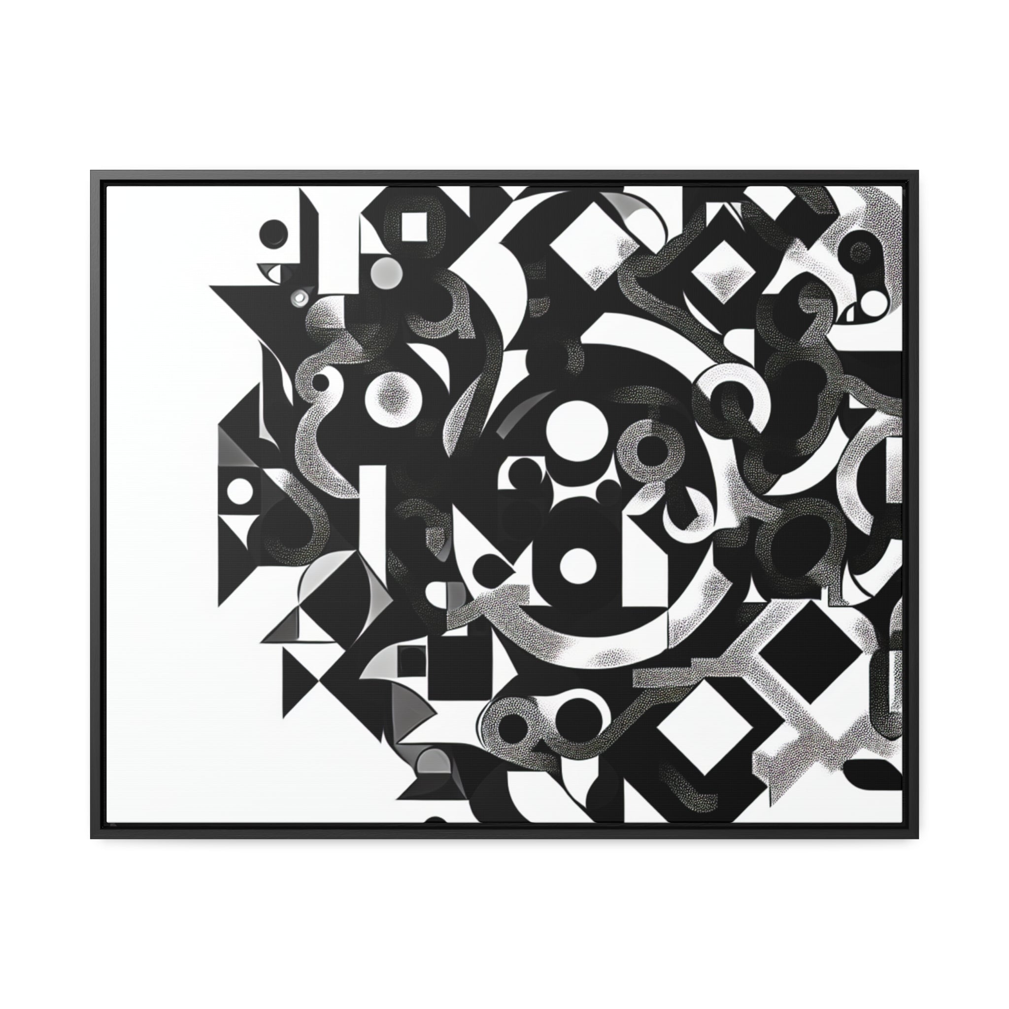 Eclipse of Contrast | Framed Canvas