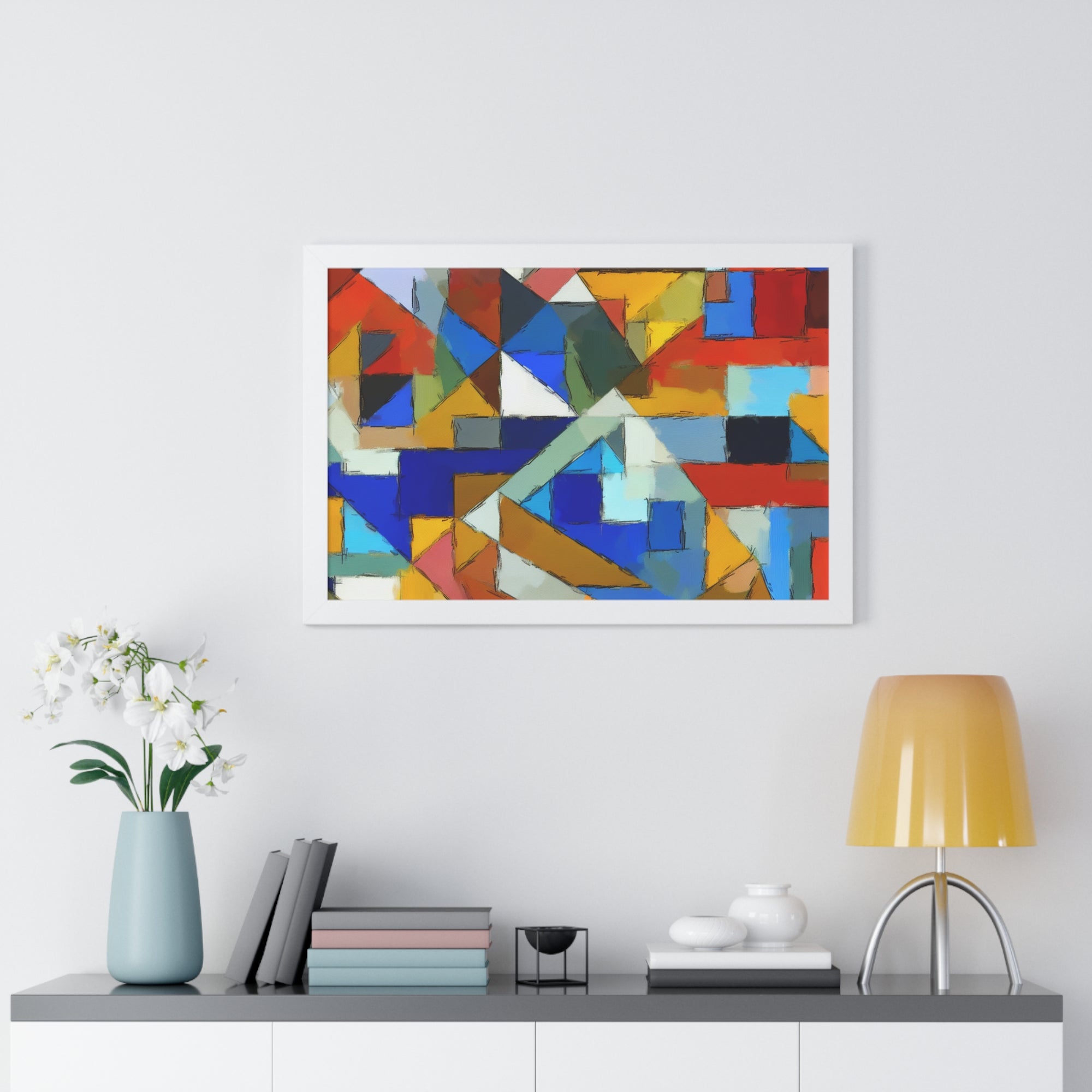 Geometric Pulse and Color | Framed Print