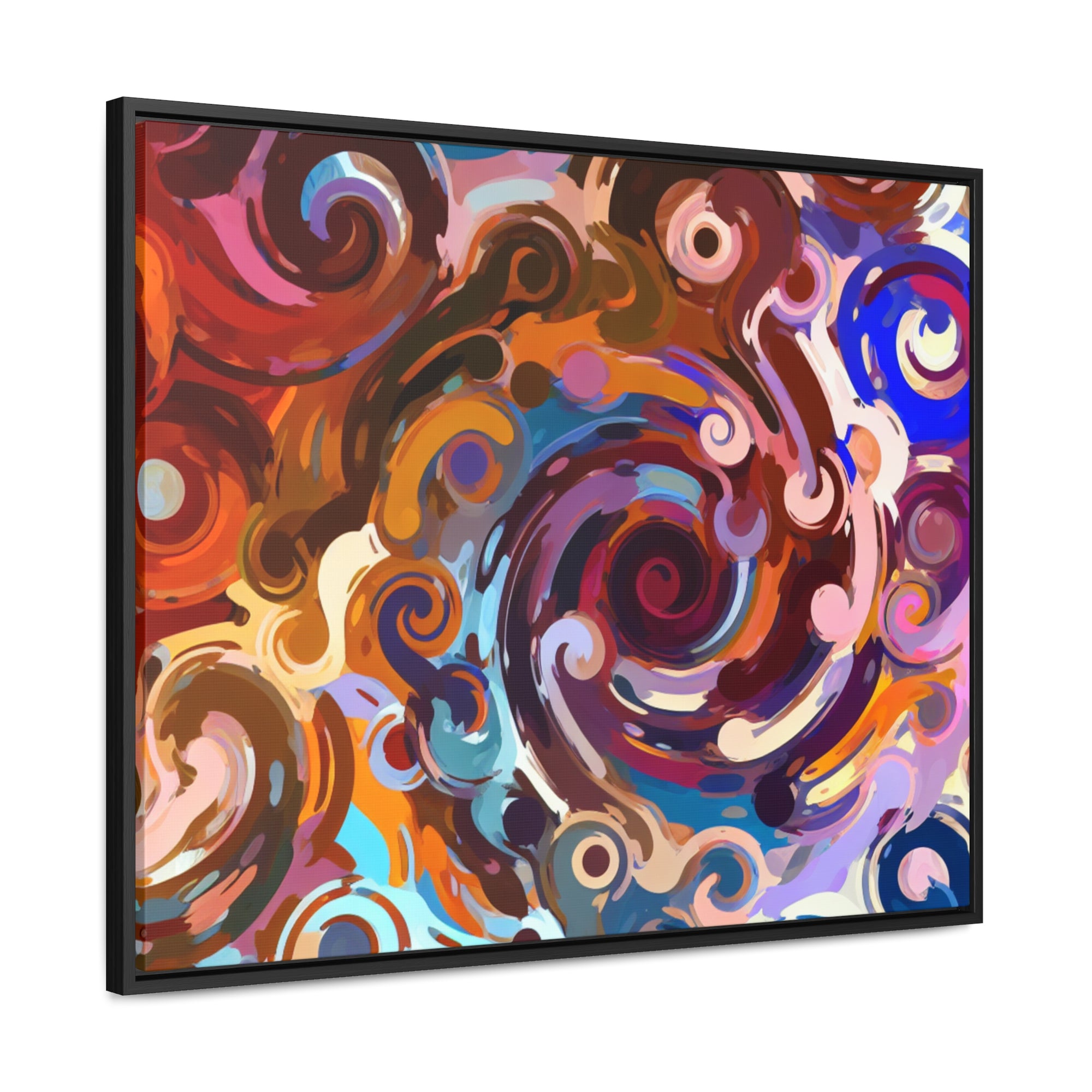 Elysian Whirls and Splashes | Framed Canvas