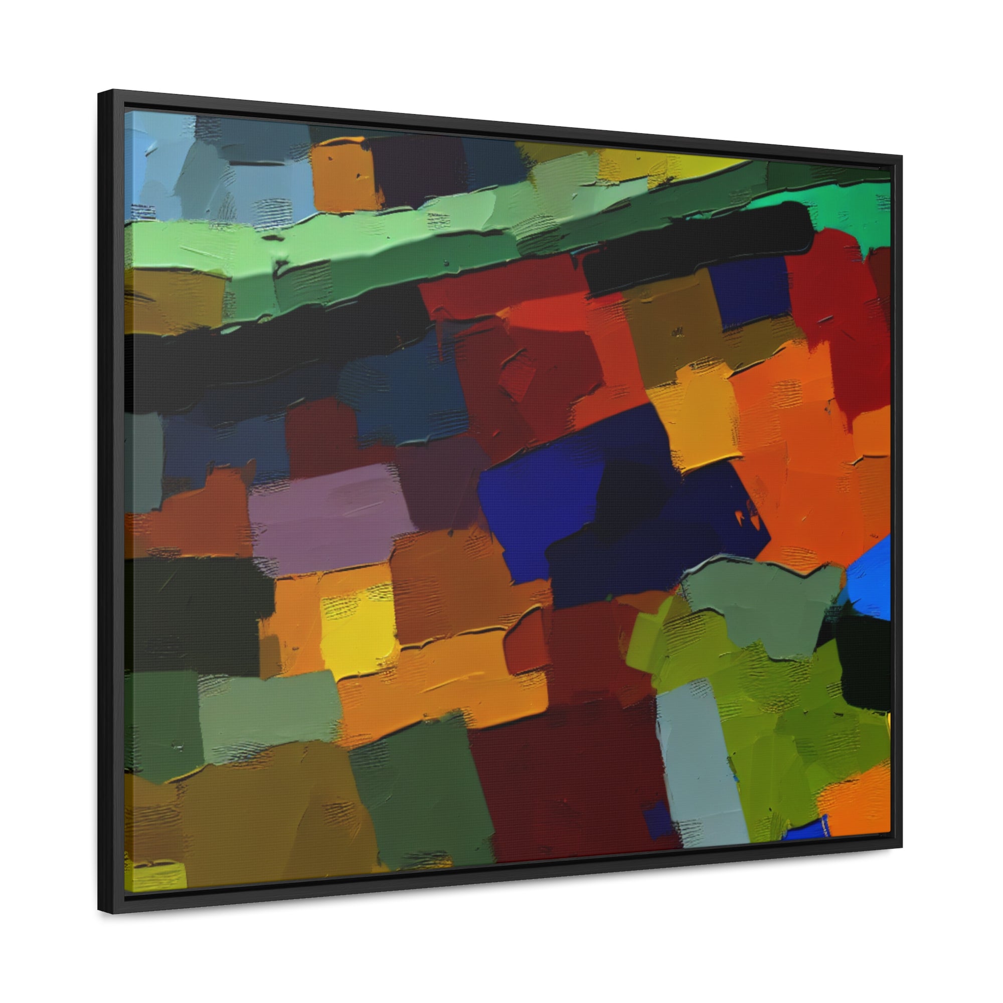 Chromatic Drift and Depth | Framed Canvas