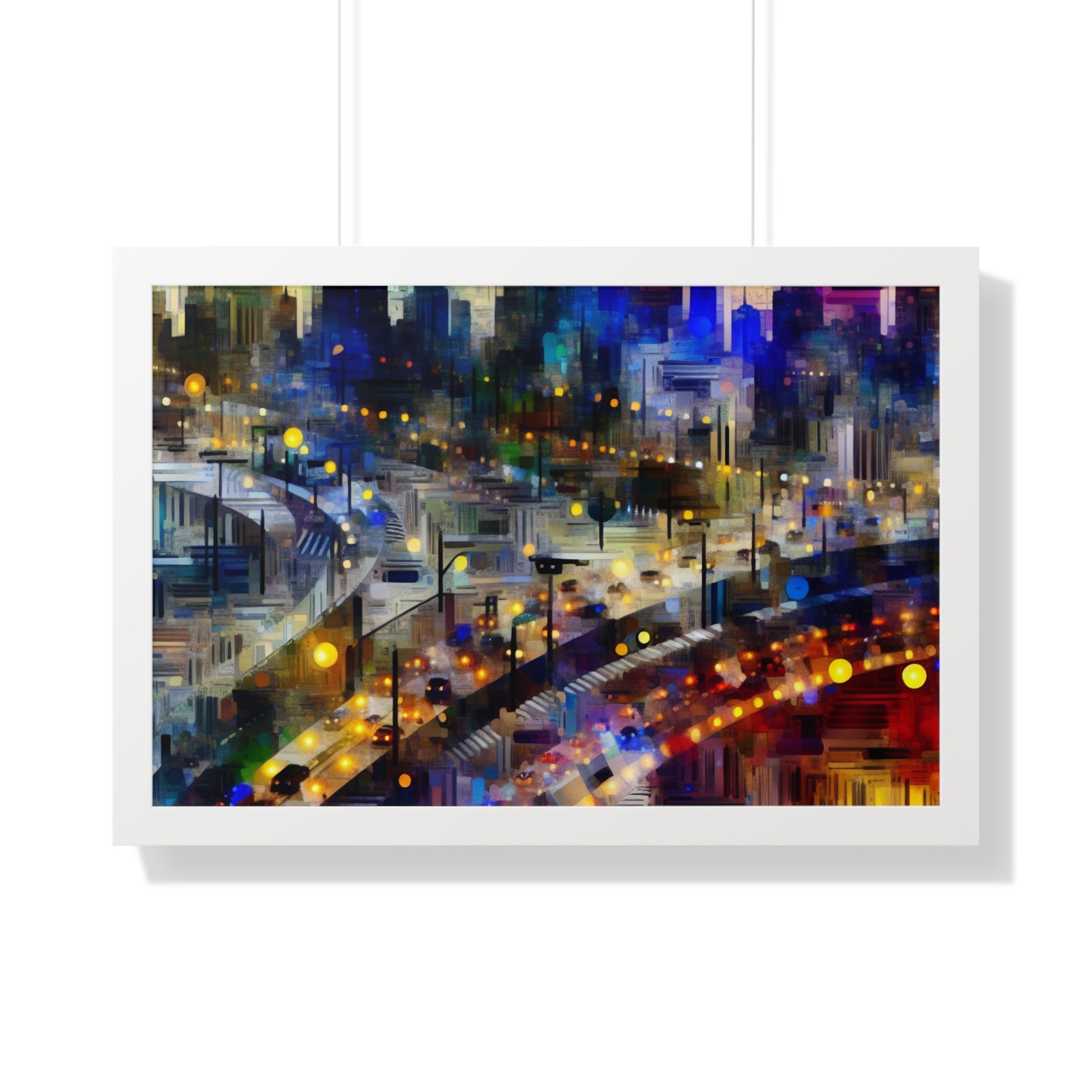 Neon Reverie and Shadows | Framed Print