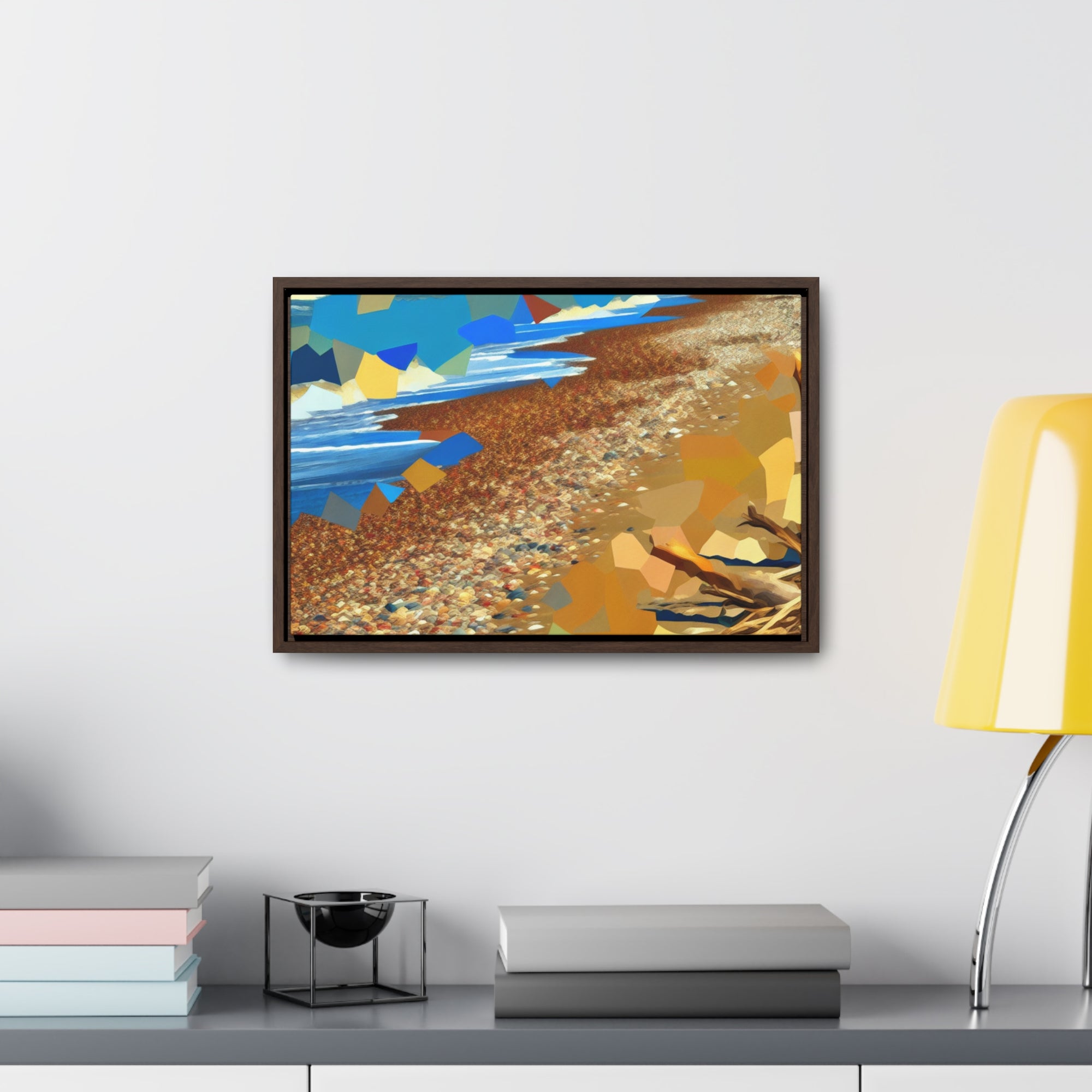 Tidal Whispers and Sunlight | Framed Canvas