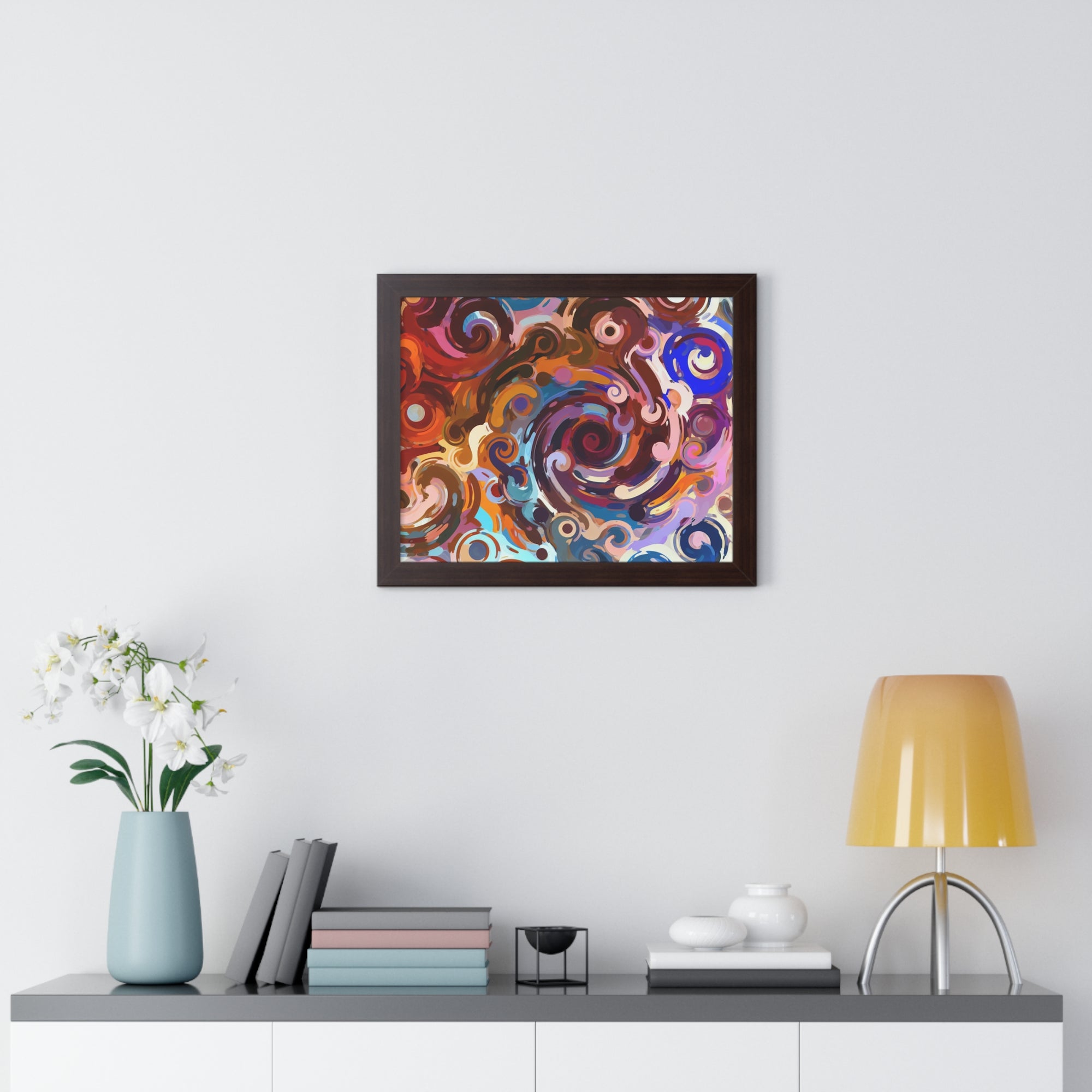 Elysian Whirls and Splashes | Framed Print