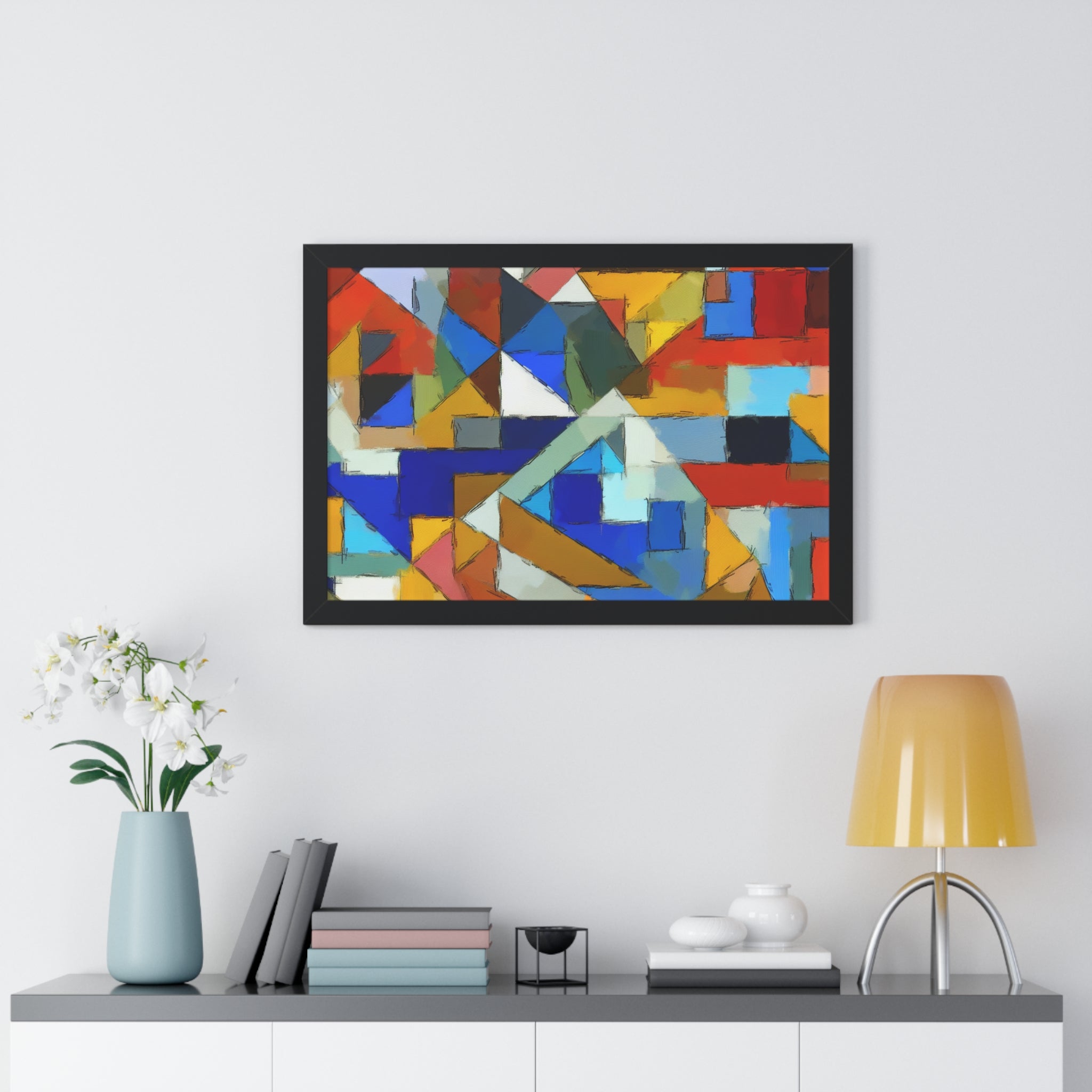 Geometric Pulse and Color | Framed Print