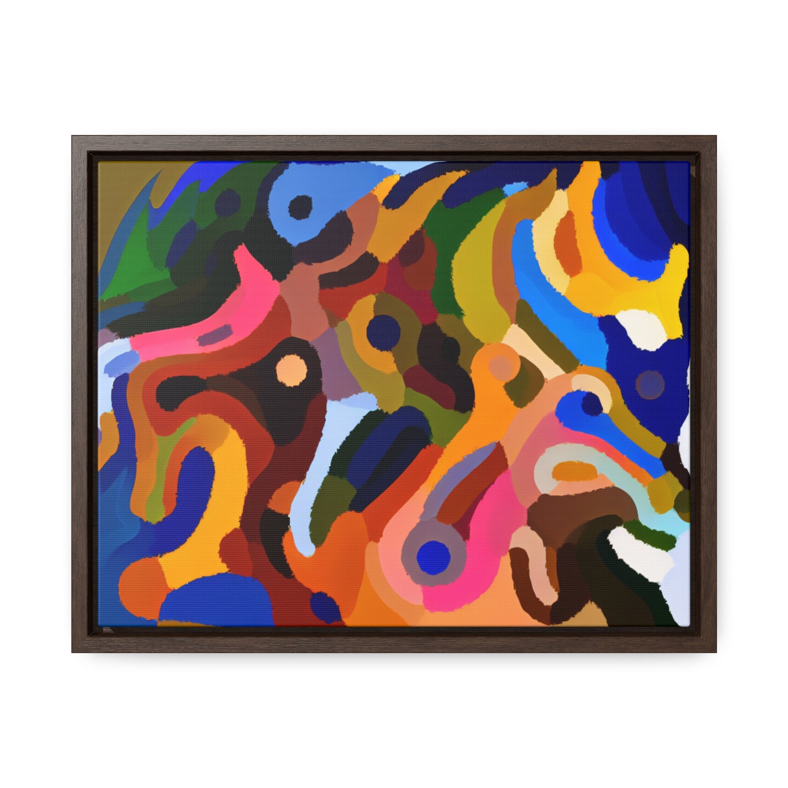 Primal Whispers of Motion | Framed Canvas