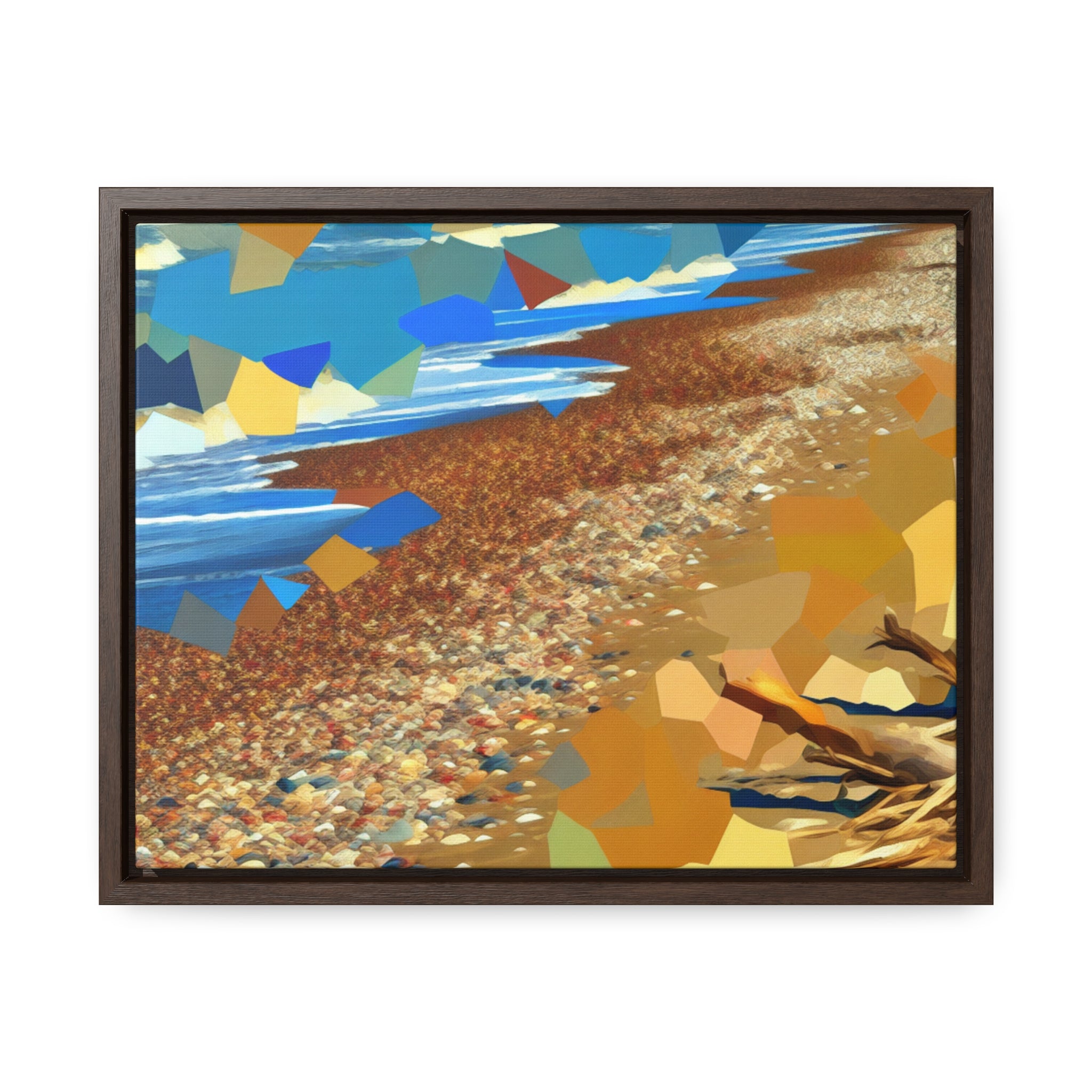 Tidal Whispers and Sunlight | Framed Canvas