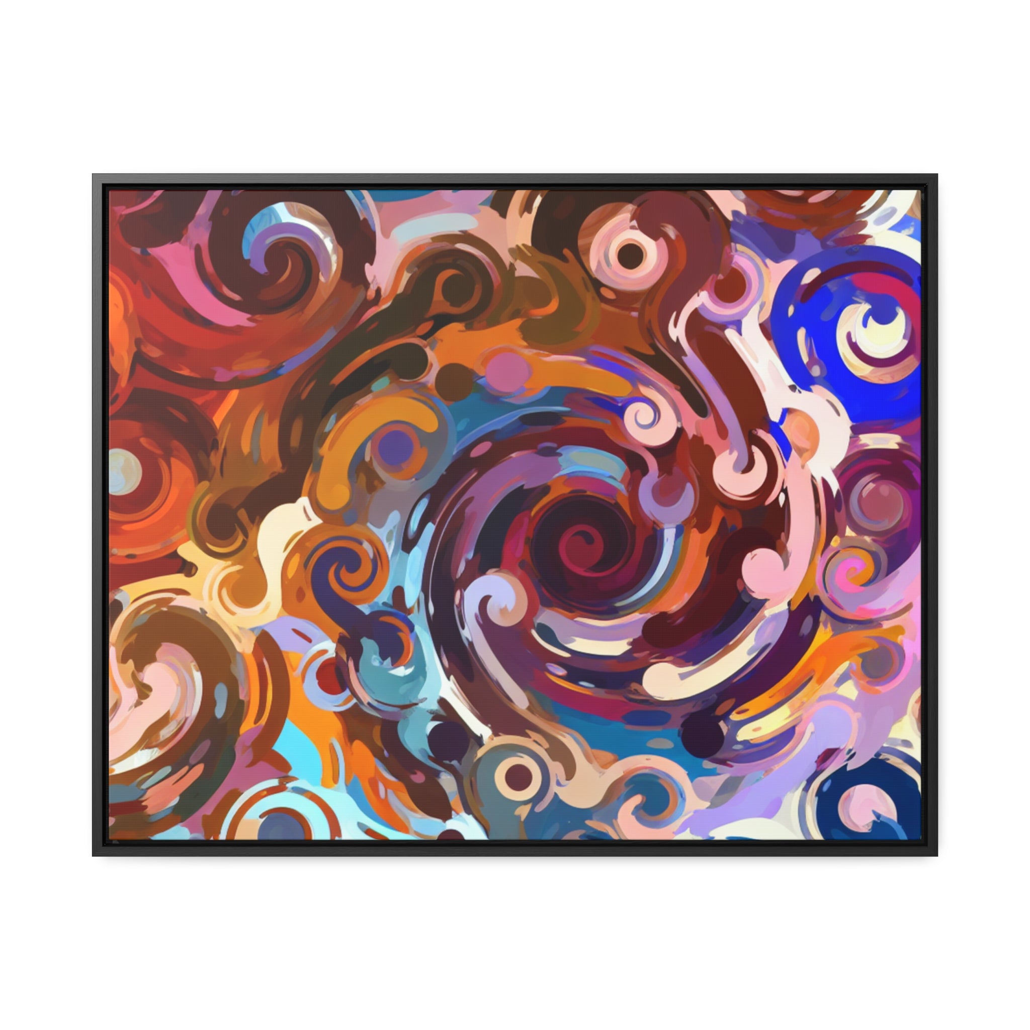 Elysian Whirls and Splashes | Framed Canvas