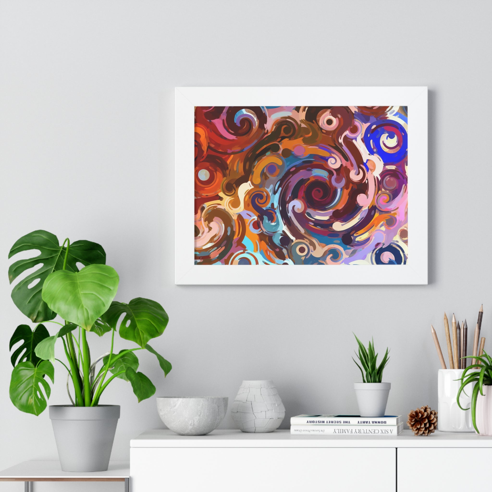 Elysian Whirls and Splashes | Framed Print