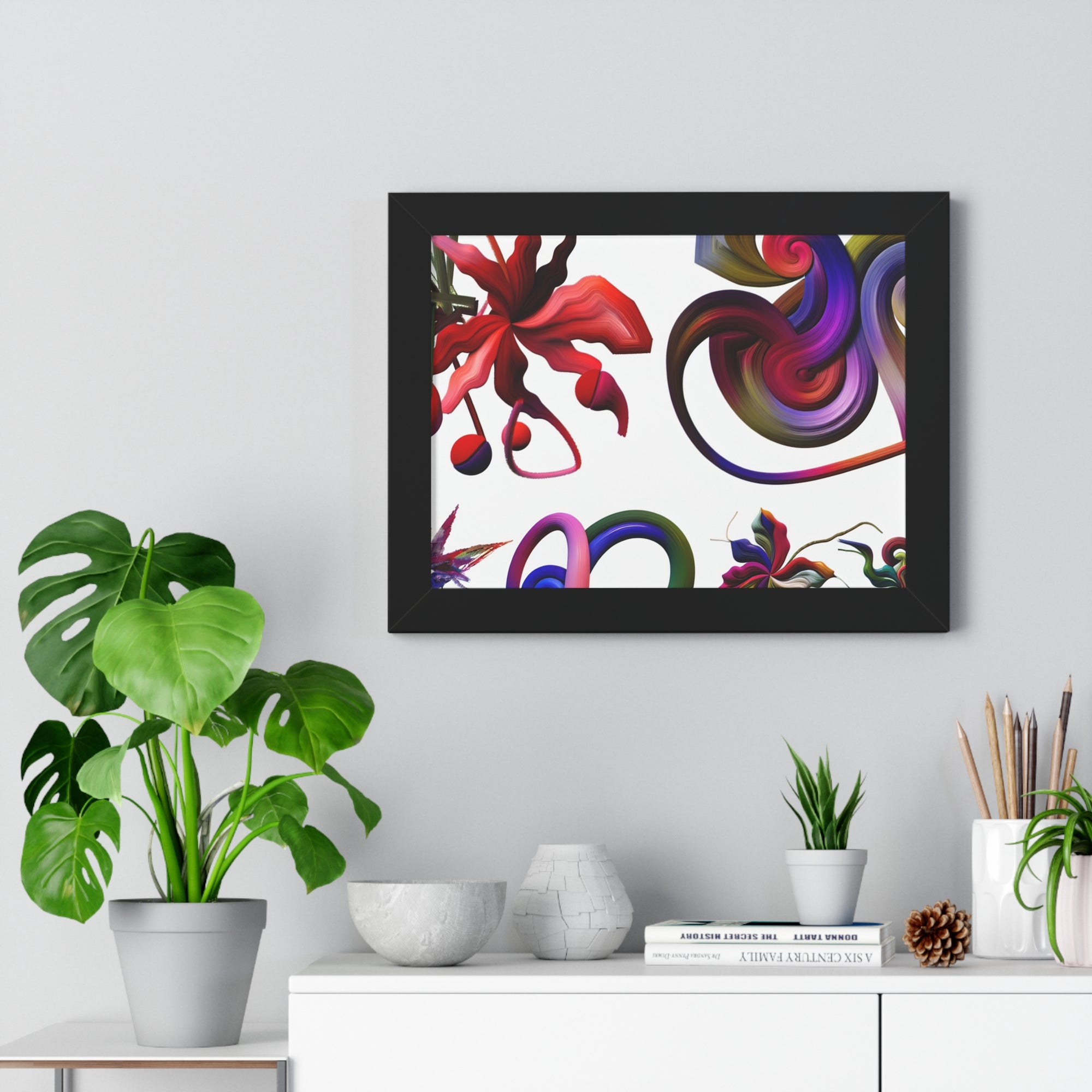 Botanical Whirl and Bloom | Framed Print