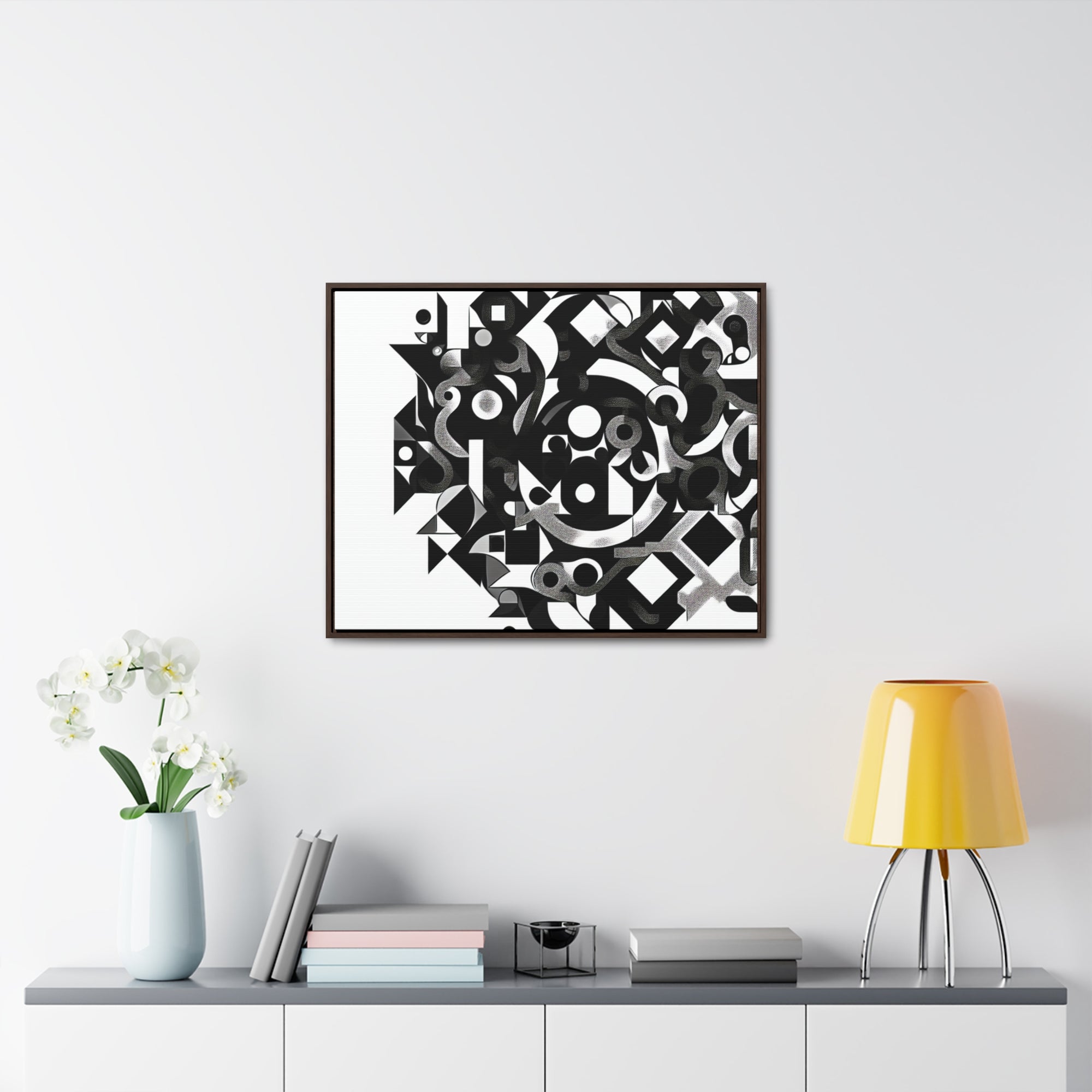 Eclipse of Contrast | Framed Canvas