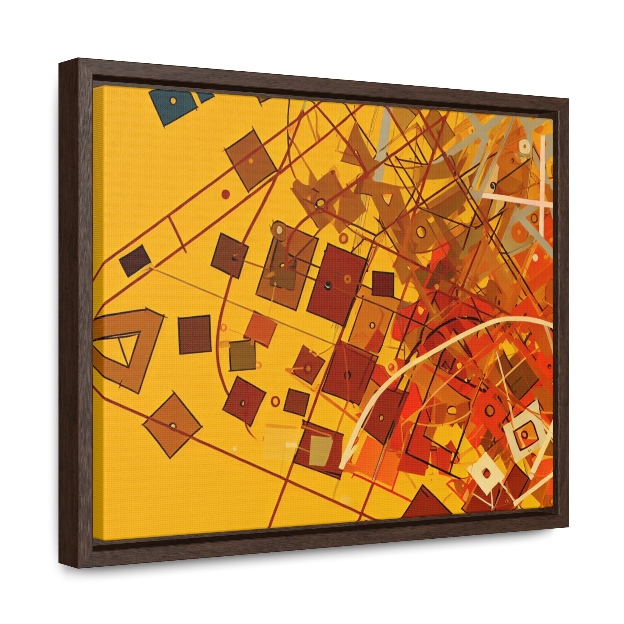 Vibrant Geometry Dance | Framed Canvas