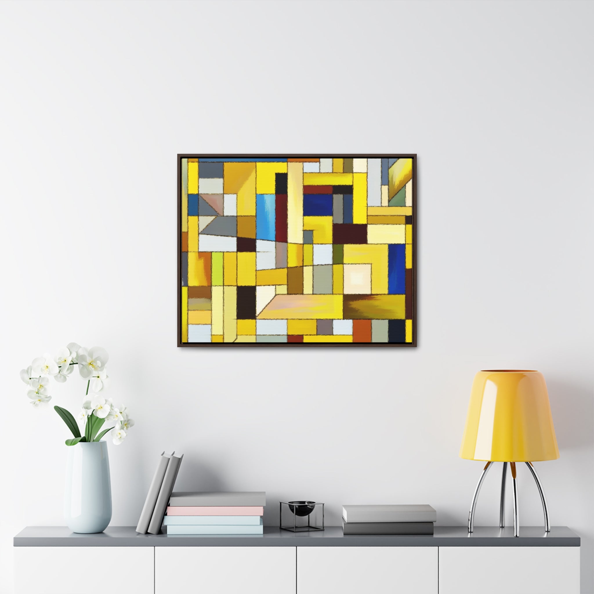 Chromatic Fragments and Light | Framed Canvas