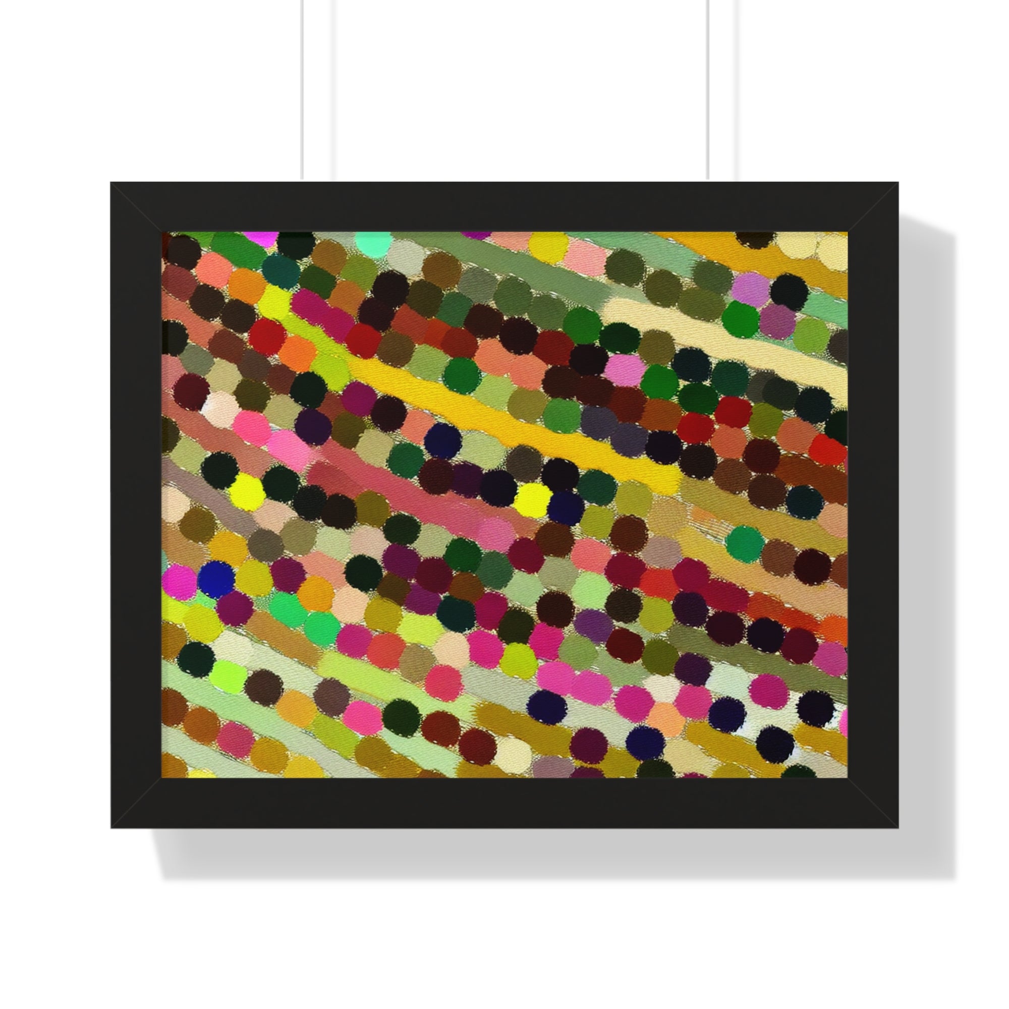 Ebullient Dot Symphony | Framed Print