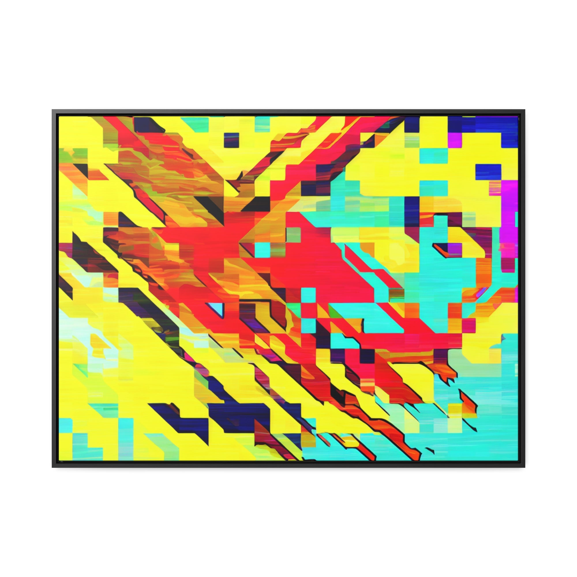 Euphoria in Pixels | Framed Canvas