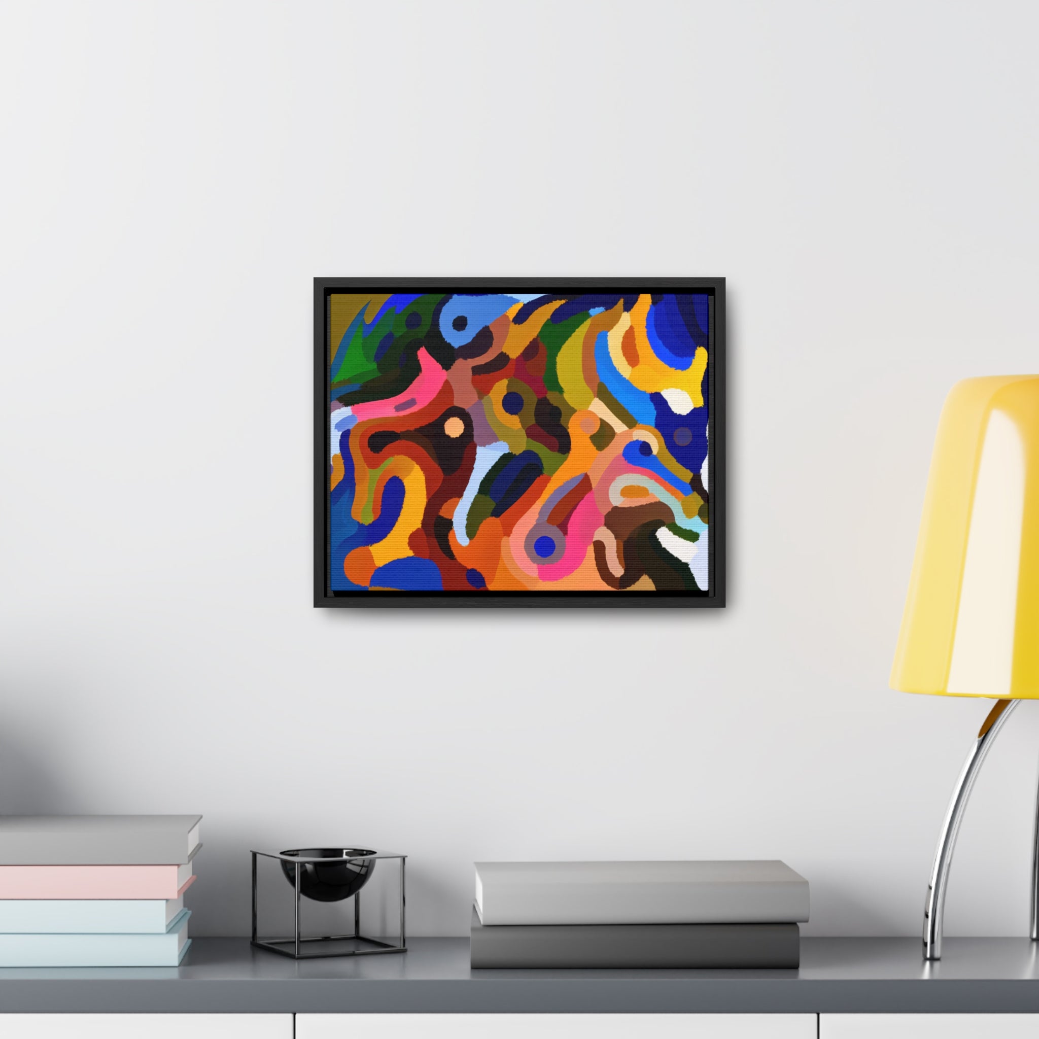 Primal Whispers of Motion | Framed Canvas